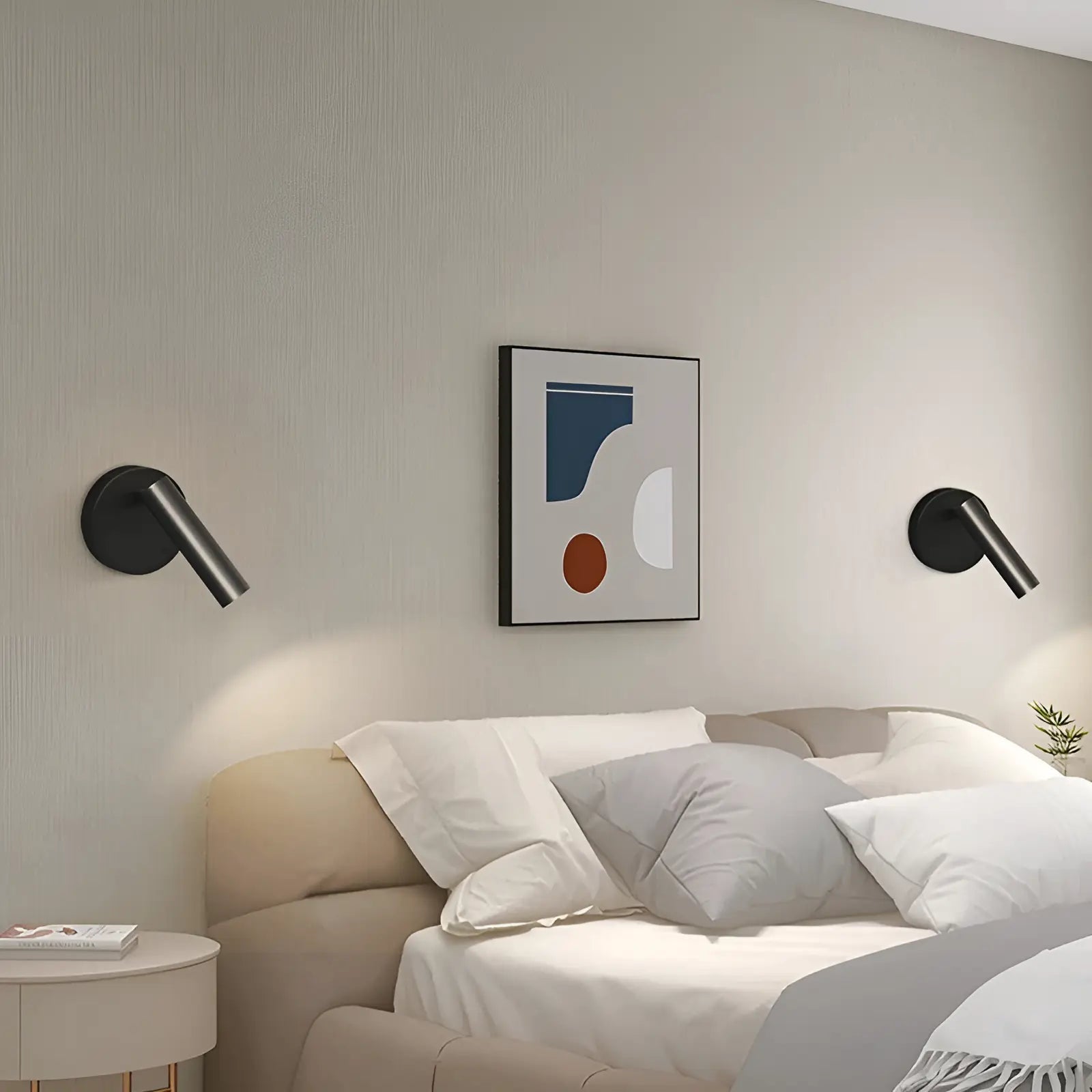 Applique murale LED rotative réglable en forme de tube pour chambre - Luminenza - Blanc