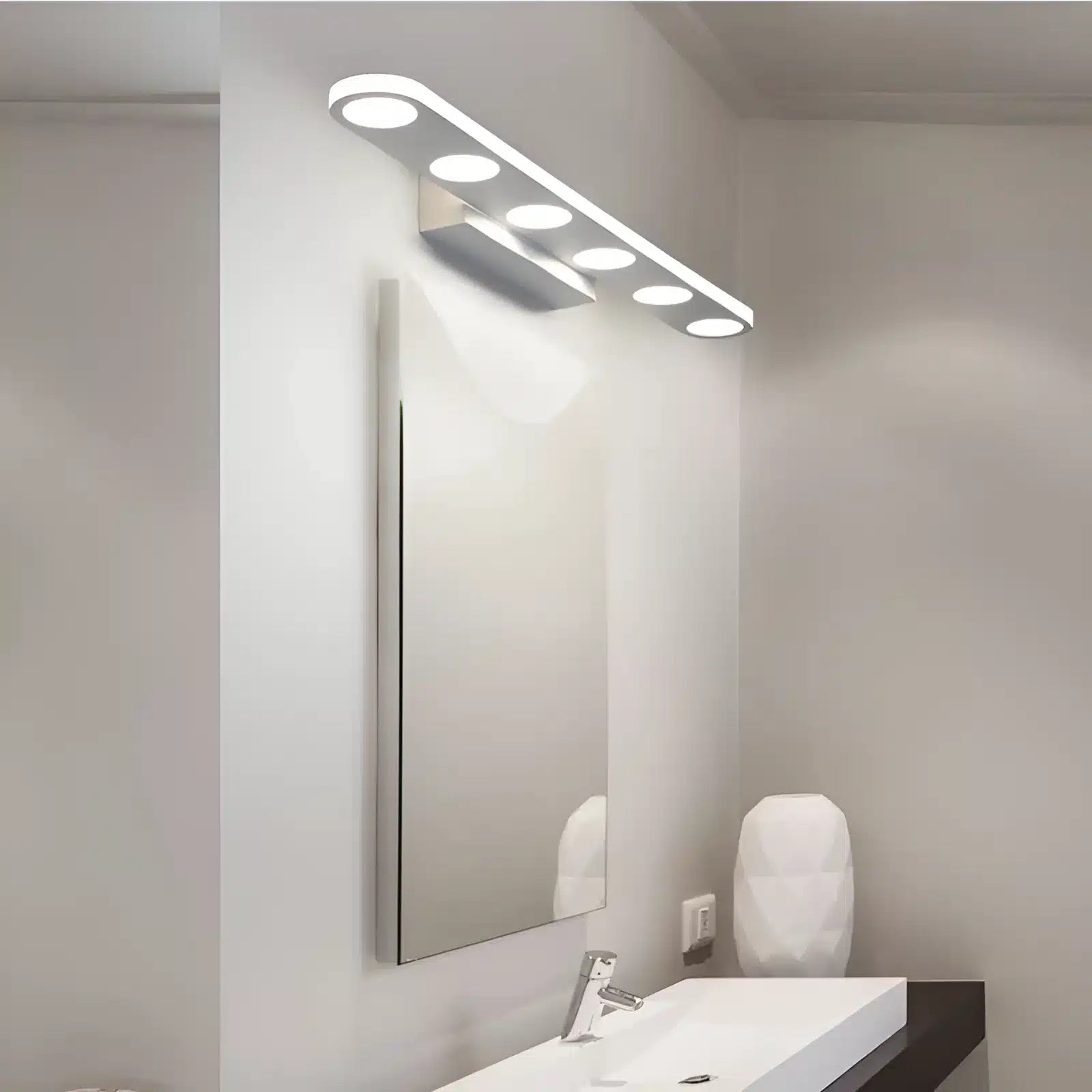 Applique Murale LED Simple Et Moderne Pour Salle De Bain - Luminenza - Blanc