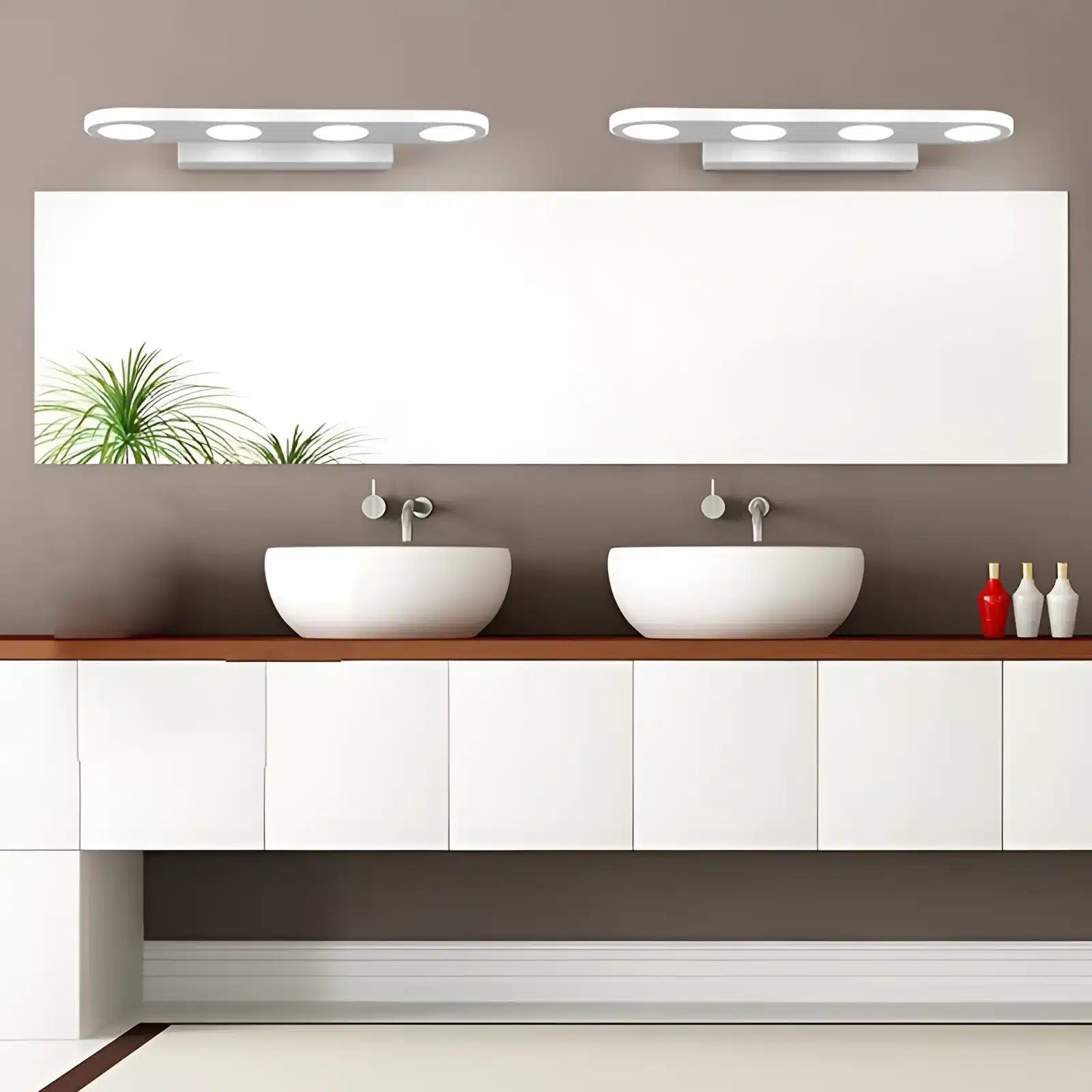 Applique Murale LED Simple Et Moderne Pour Salle De Bain - Luminenza - Blanc