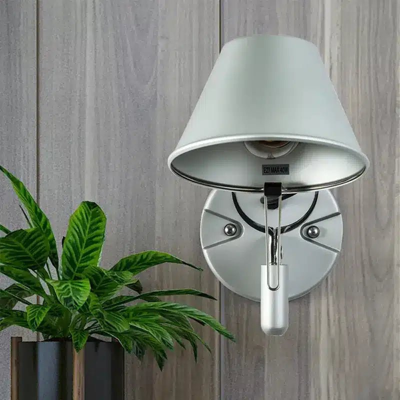 Applique murale LED style atelier pour chambre - Luminenza - Argent