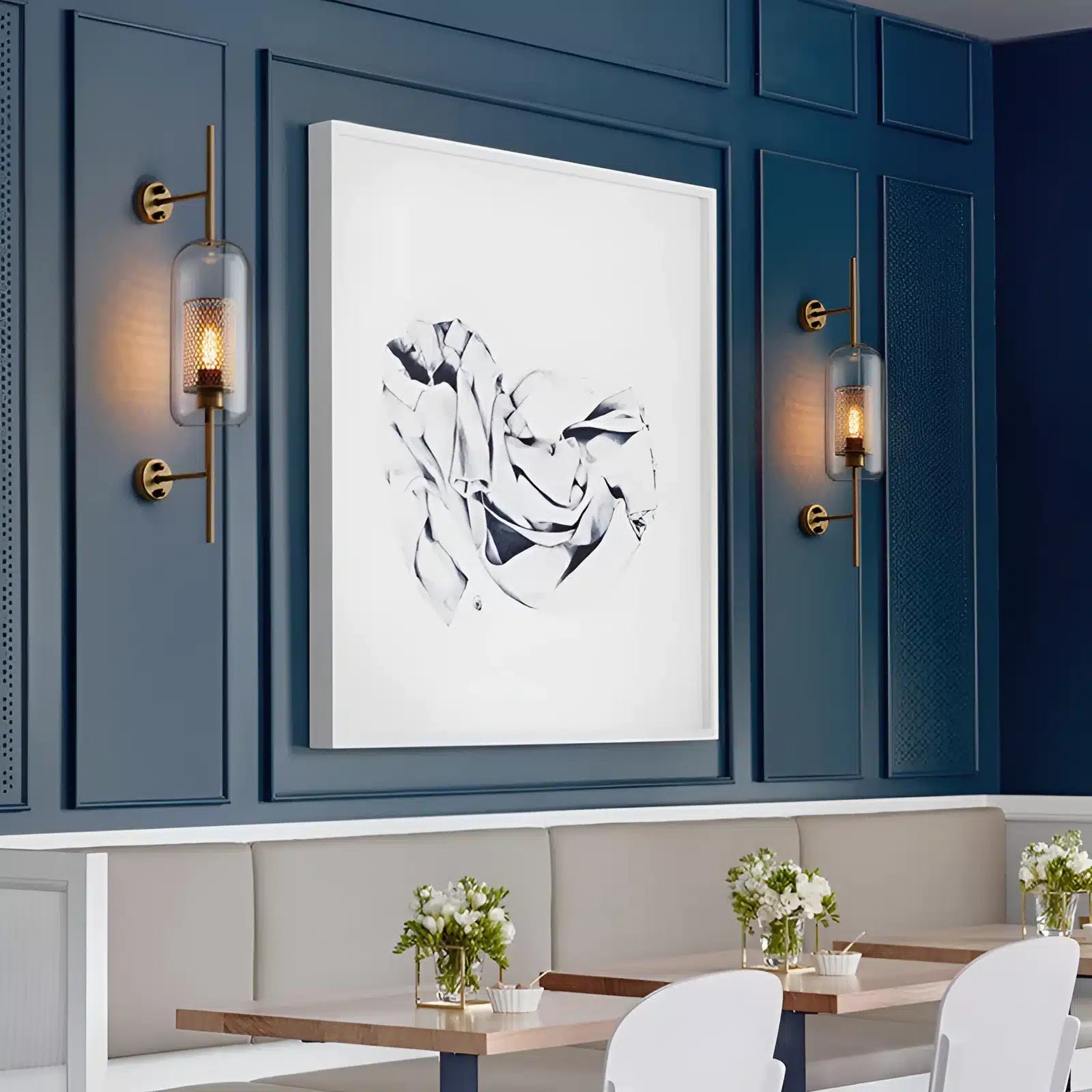 Applique Murale Moderne en Verre - Boule Dorée pour Salon et Couloir - Luminenza - Bronze