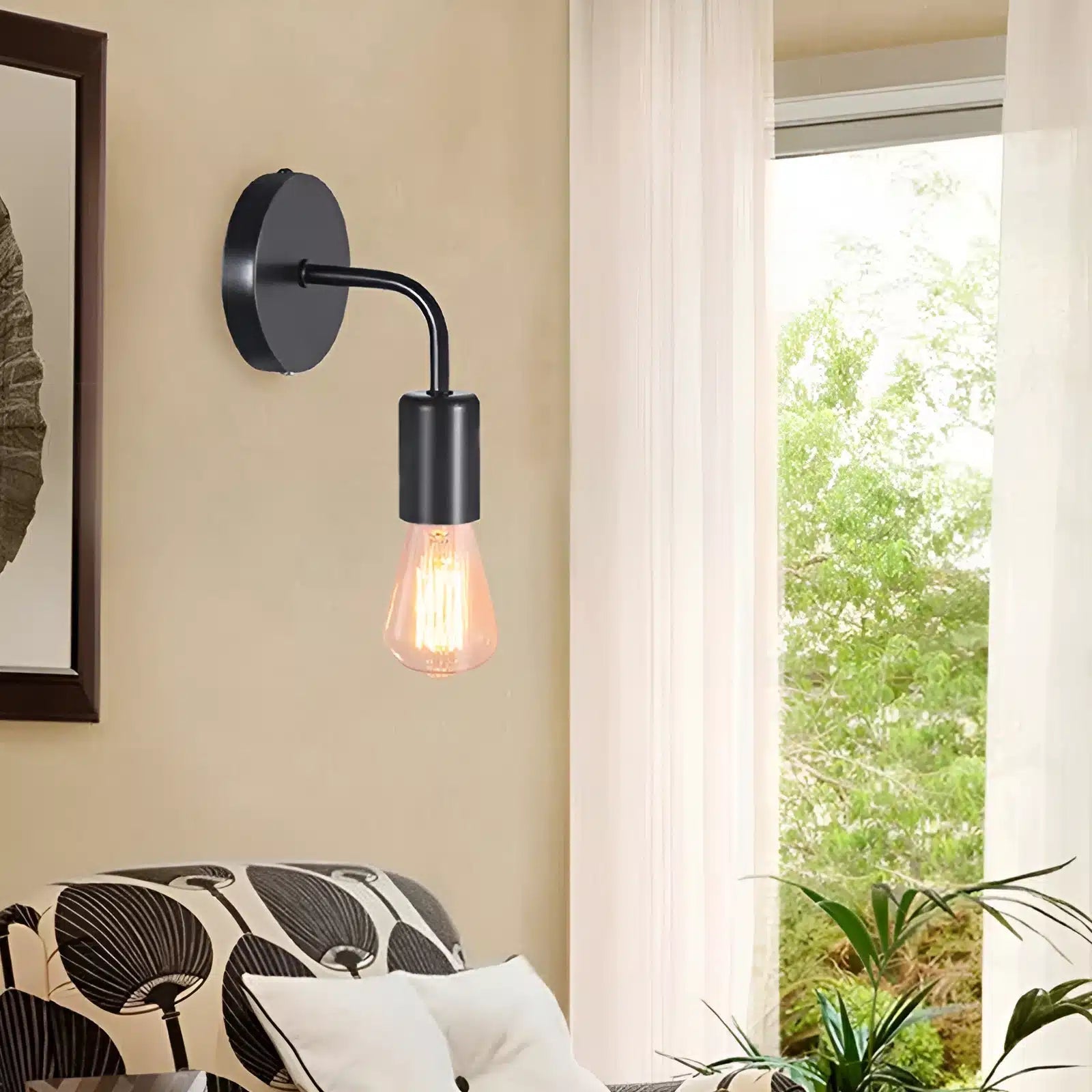 Applique Murale Rétro Nordique en Bois et Métal - Luminenza - Blanc