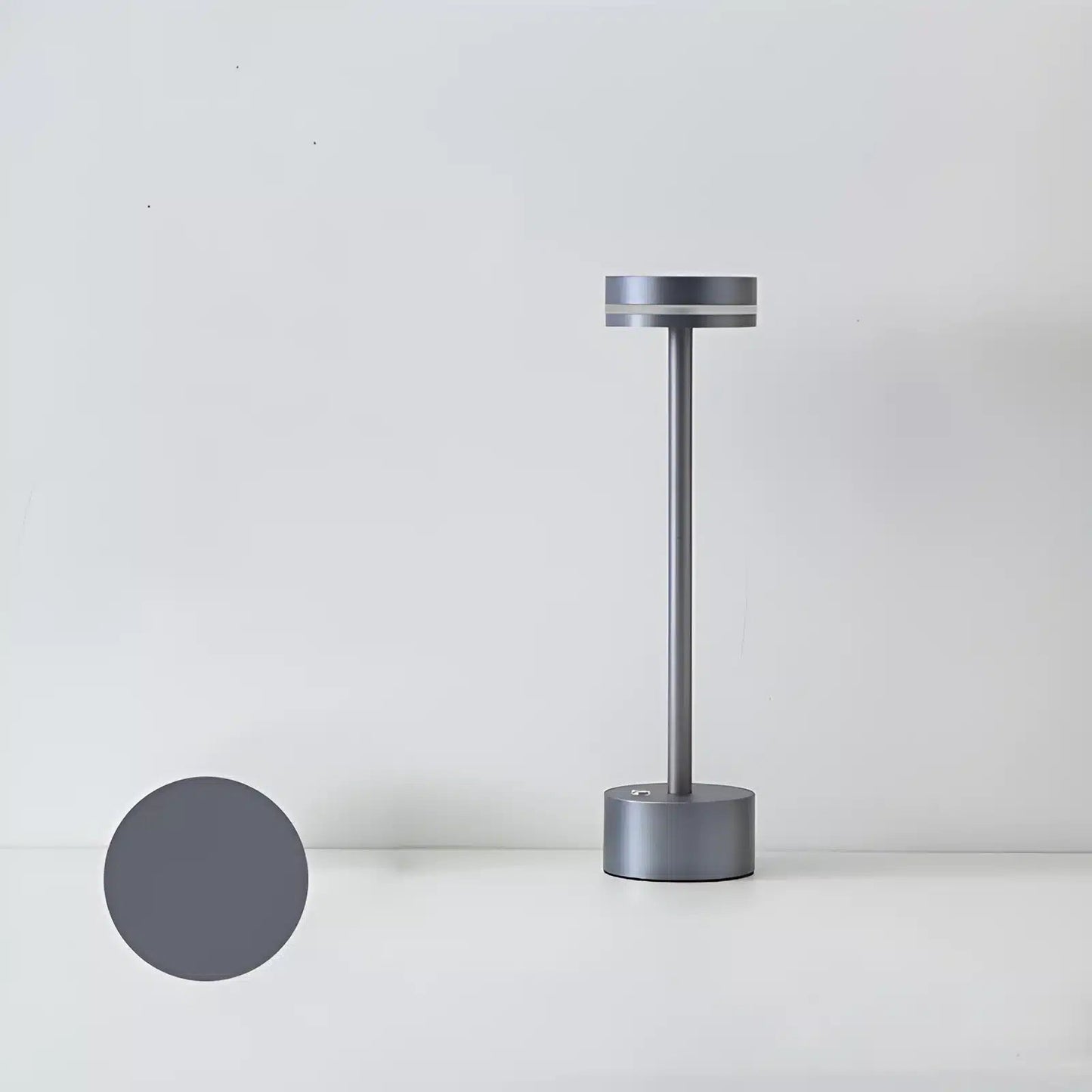 Lampe cylindre tactile rechargeable pour chambre - Luminenza - Argent