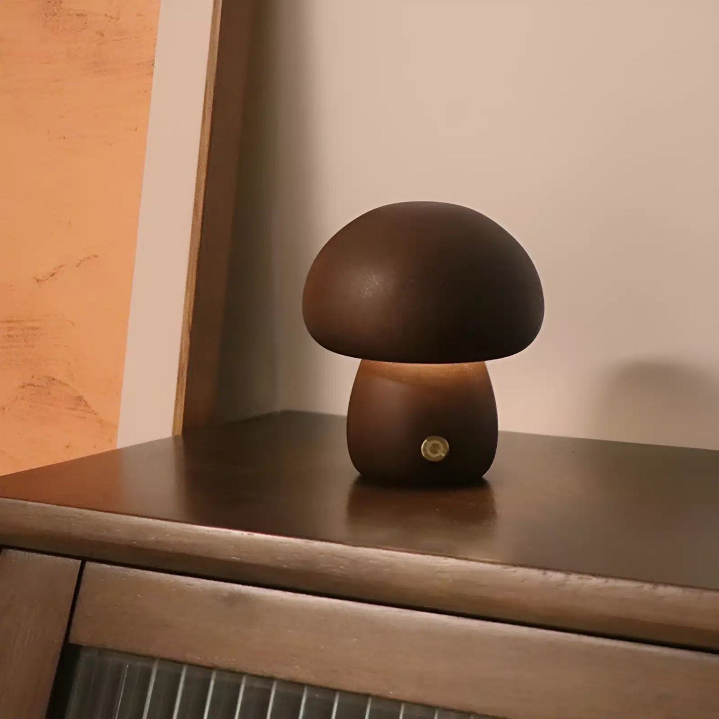 Lampe de Chevet en Bois de Hêtre - Interrupteur Tactile et USB pour Chambre - Luminenza - Walnut D