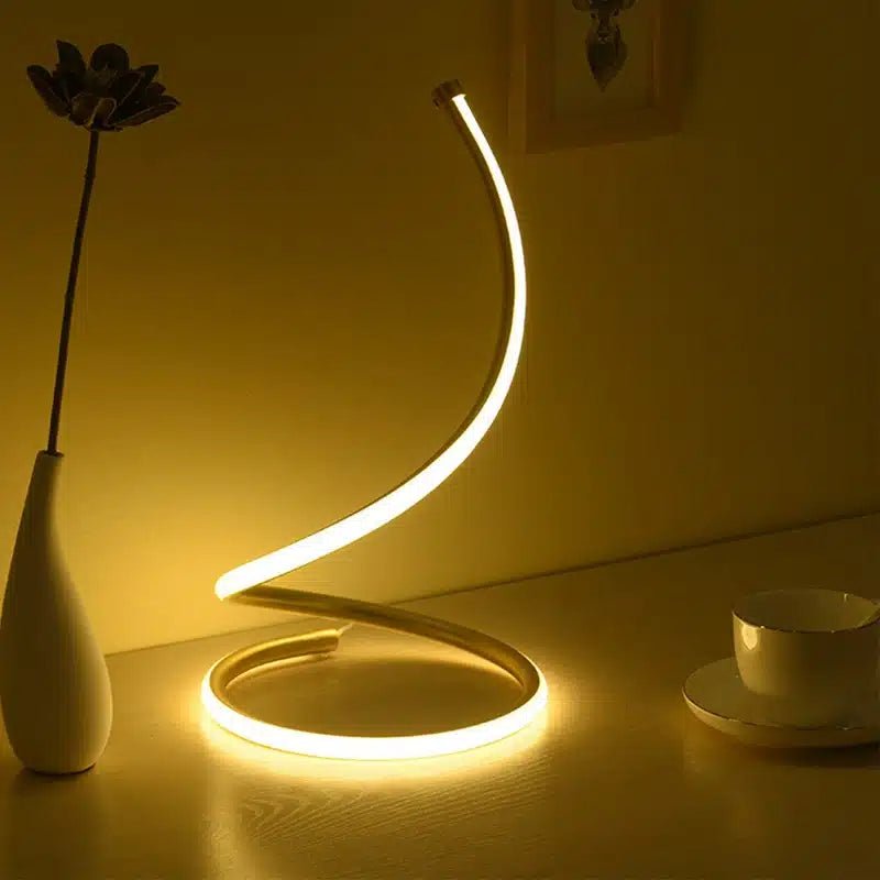 Lampe de table LED moderne à intensité variable pour Salon ou Bureau - Luminenza - Doré