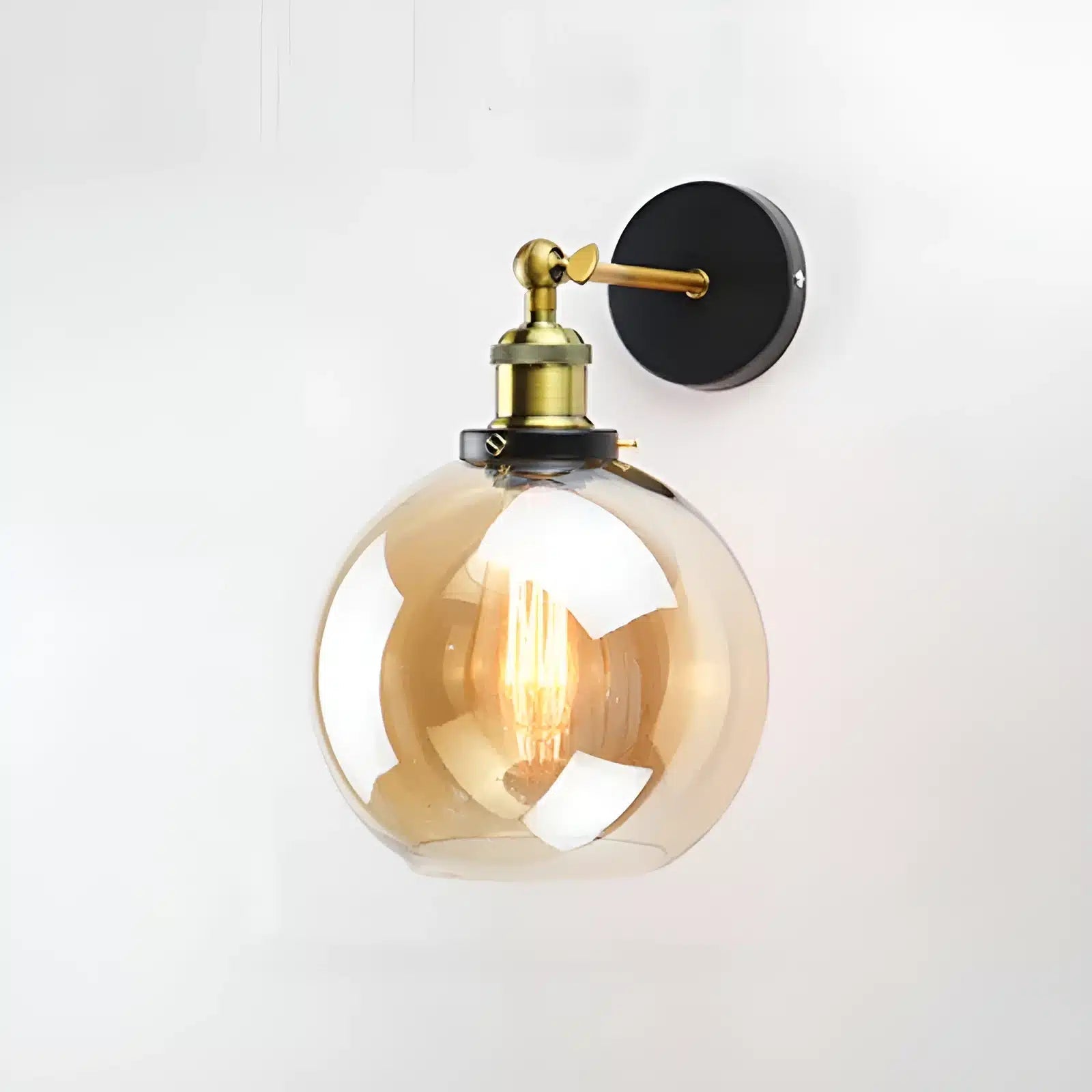 Lampe Murale Moderne - Décoration de Salle à Manger Style Bulle - Luminenza - Verre ambré