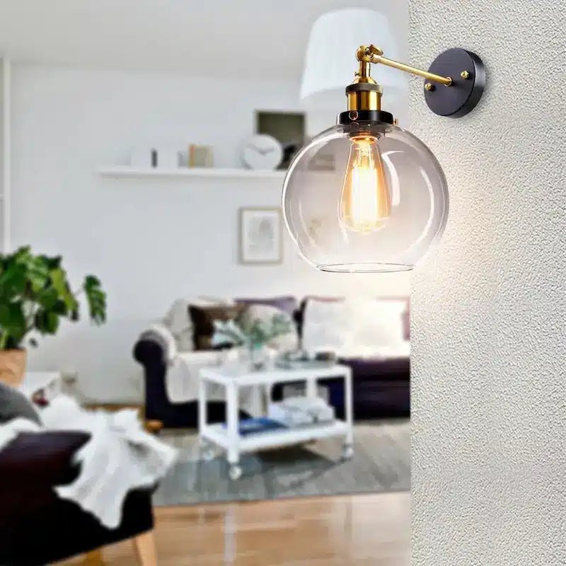 Lampe Murale Moderne - Décoration de Salle à Manger Style Bulle - Luminenza - Verre clair