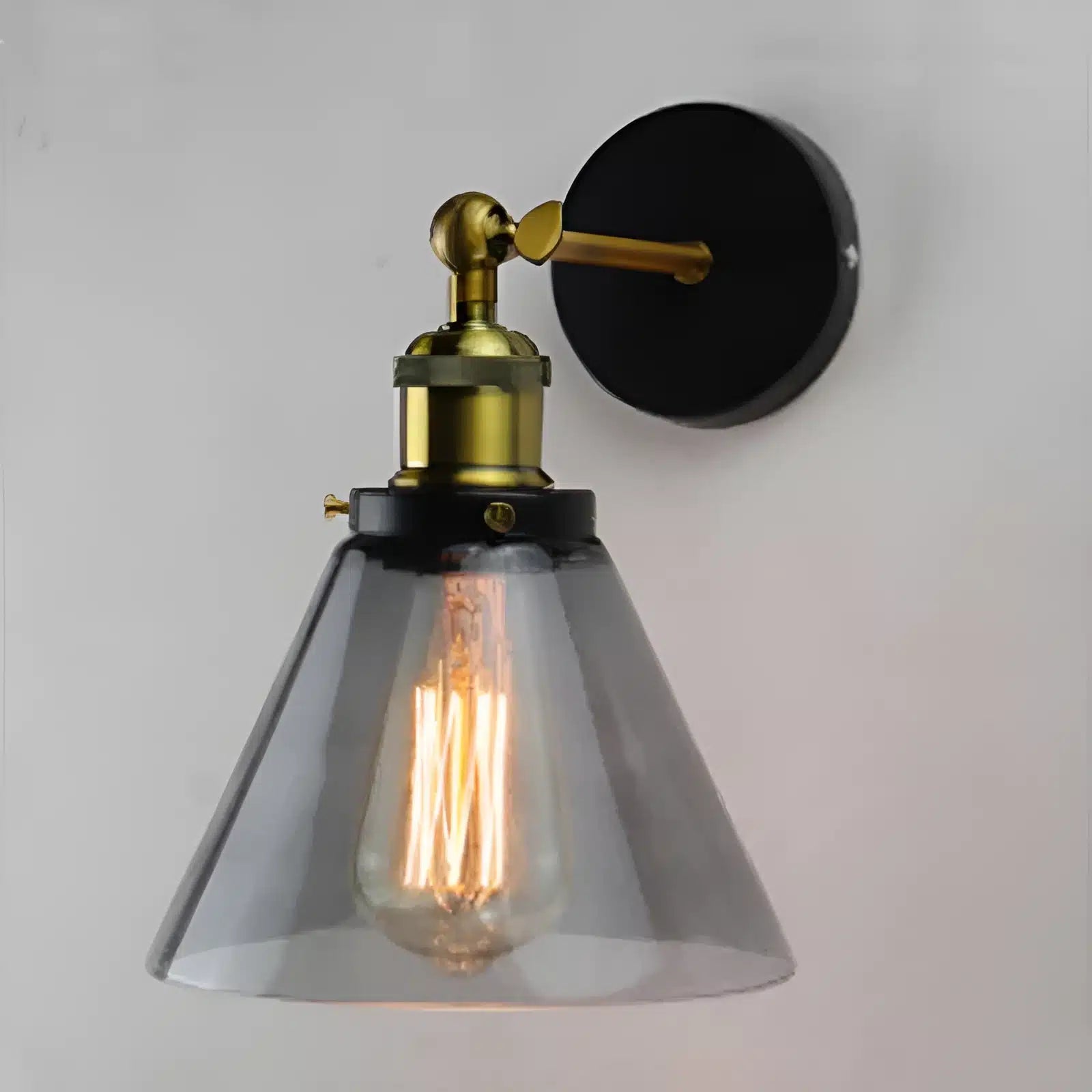 Lampe Murale Moderne , Décoration de Salle à Manger Style Conique - Luminenza - Gris fumée