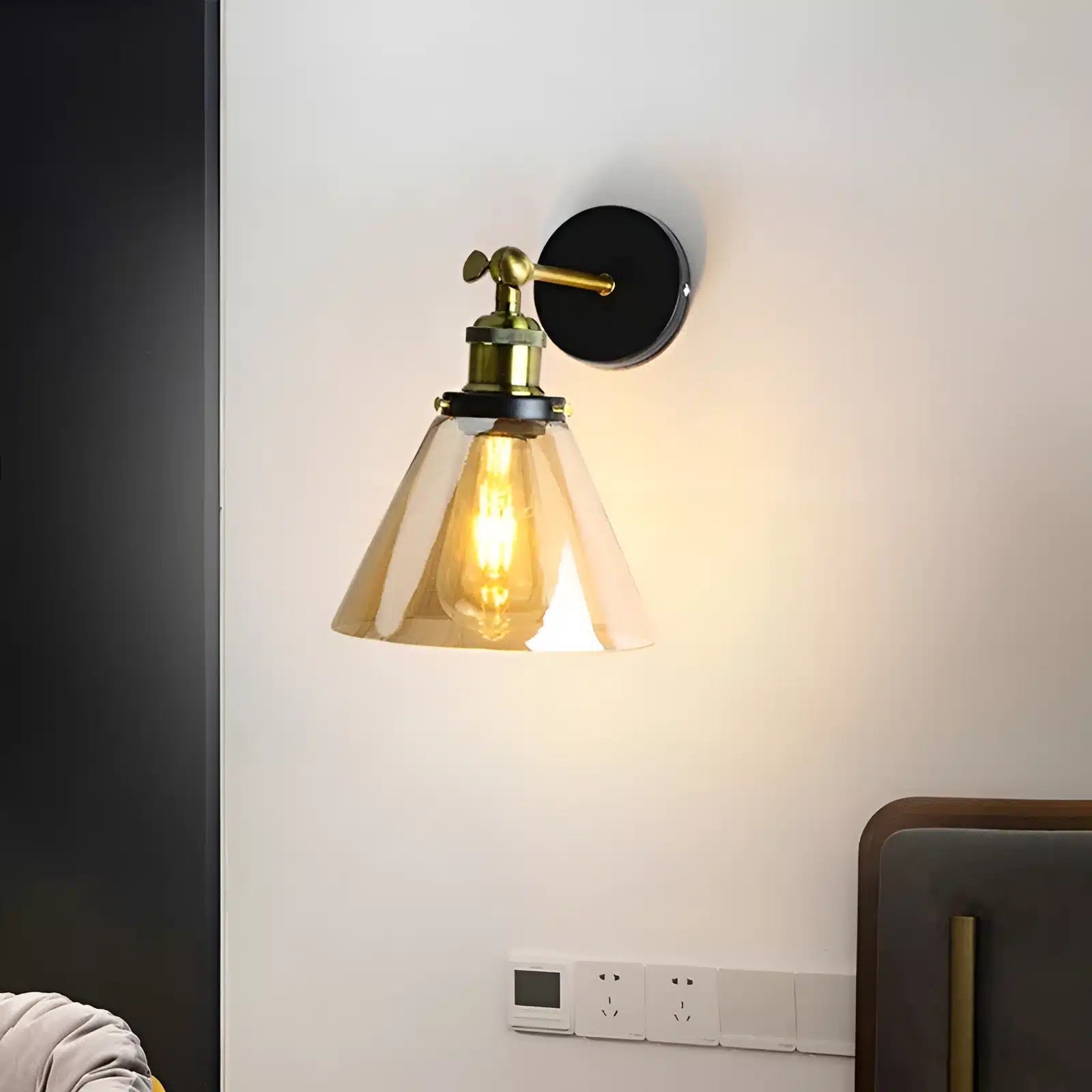 Lampe Murale Moderne , Décoration de Salle à Manger Style Conique - Luminenza - Verre clair