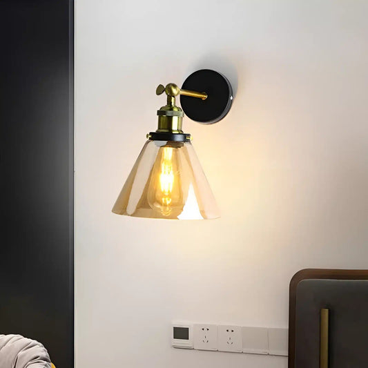 Lampe Murale Moderne , Décoration de Salle à Manger Style Conique - Luminenza - Verre clair