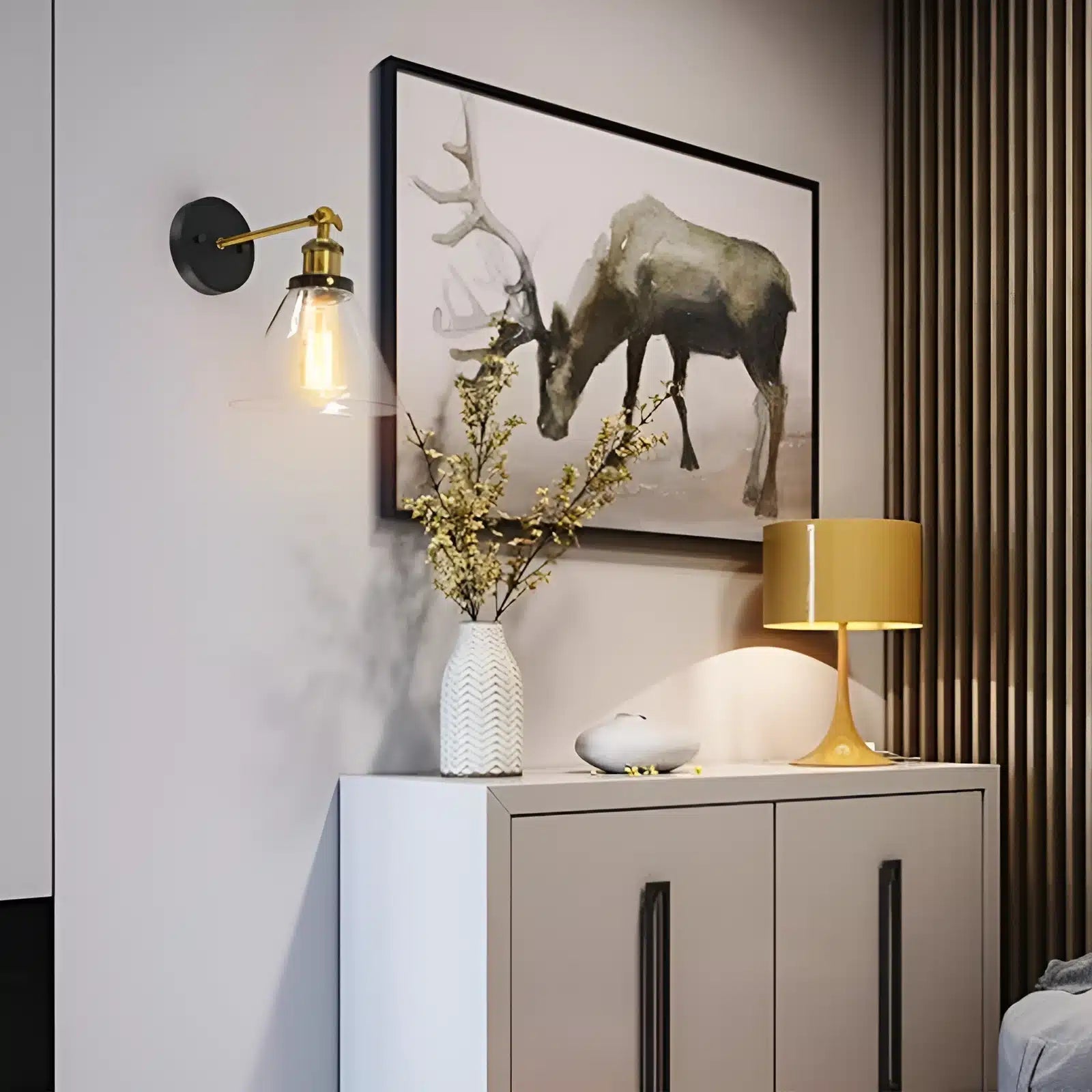 Lampe Murale Moderne , Décoration de Salle à Manger Style Conique - Luminenza - Verre clair