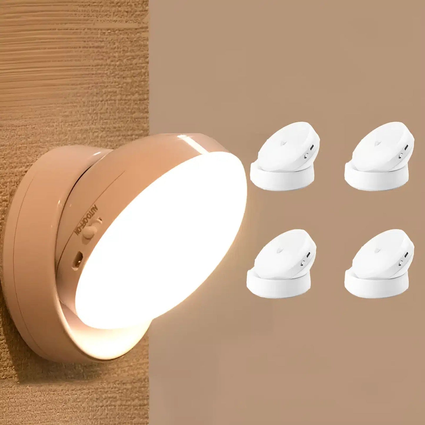 Lampe Murale Sans Fil Rechargeable avec Capteur de Mouvement USB - Luminenza - Jaune