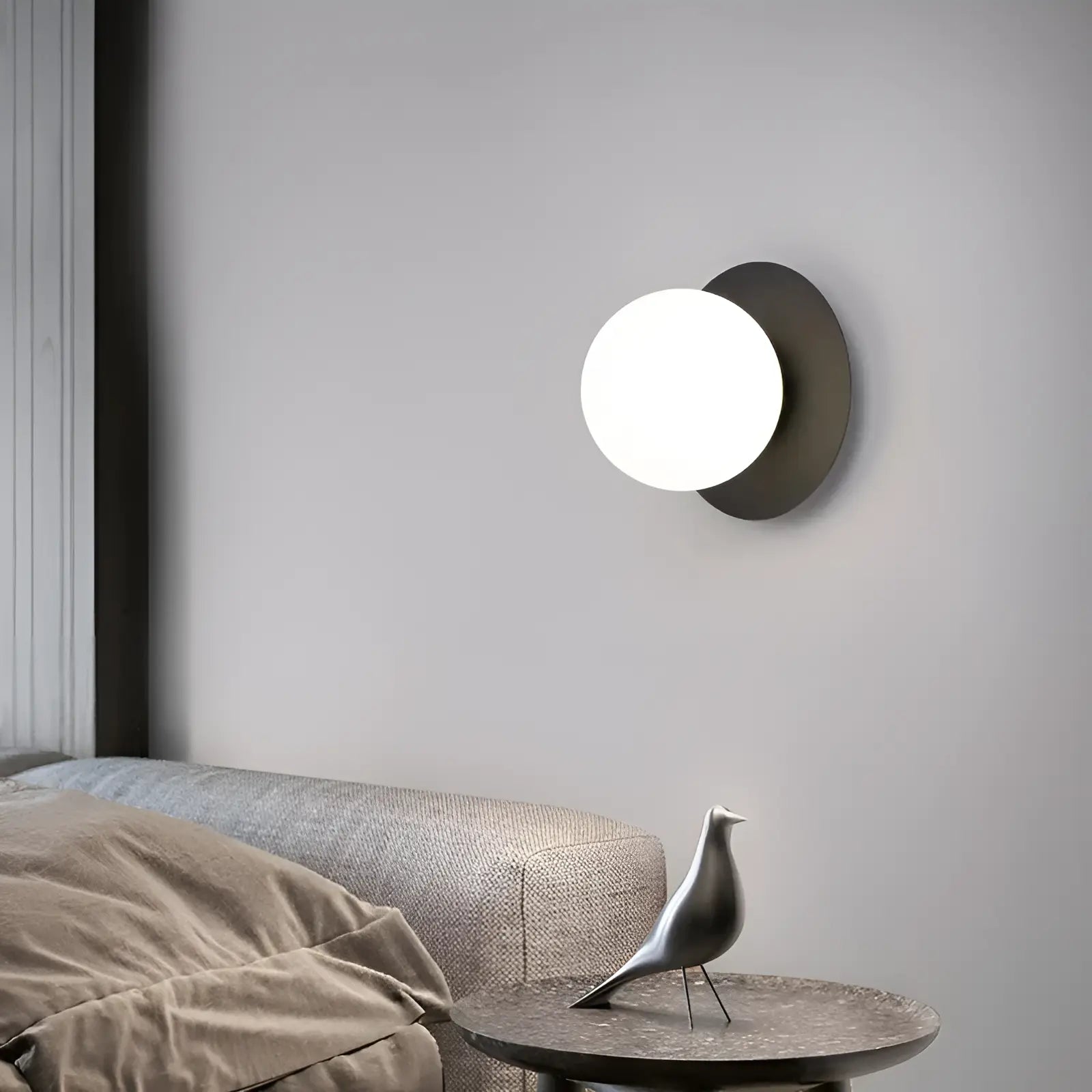 Lampe Murale Sphérique en noir et or pour chambre - Luminenza - Doré
