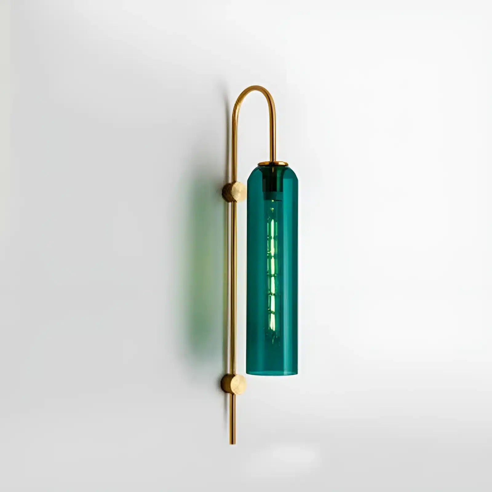 Lampe Murale Verticale en Verre pour chambre - Luminenza - Vert foncé