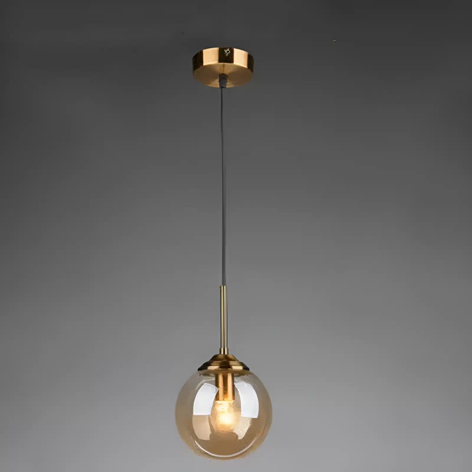 Lampe Pendante en Verre Ambre pour salon - Luminenza - Verre ambré