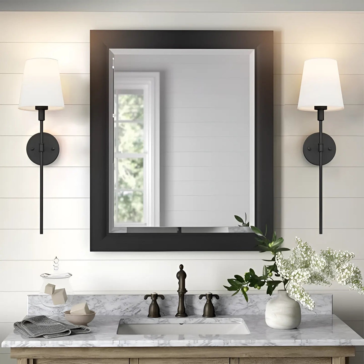 Lampes Murales Minimalistes Modernes, Style Nordique - Lot de 2 Pièces - Luminenza - Noir