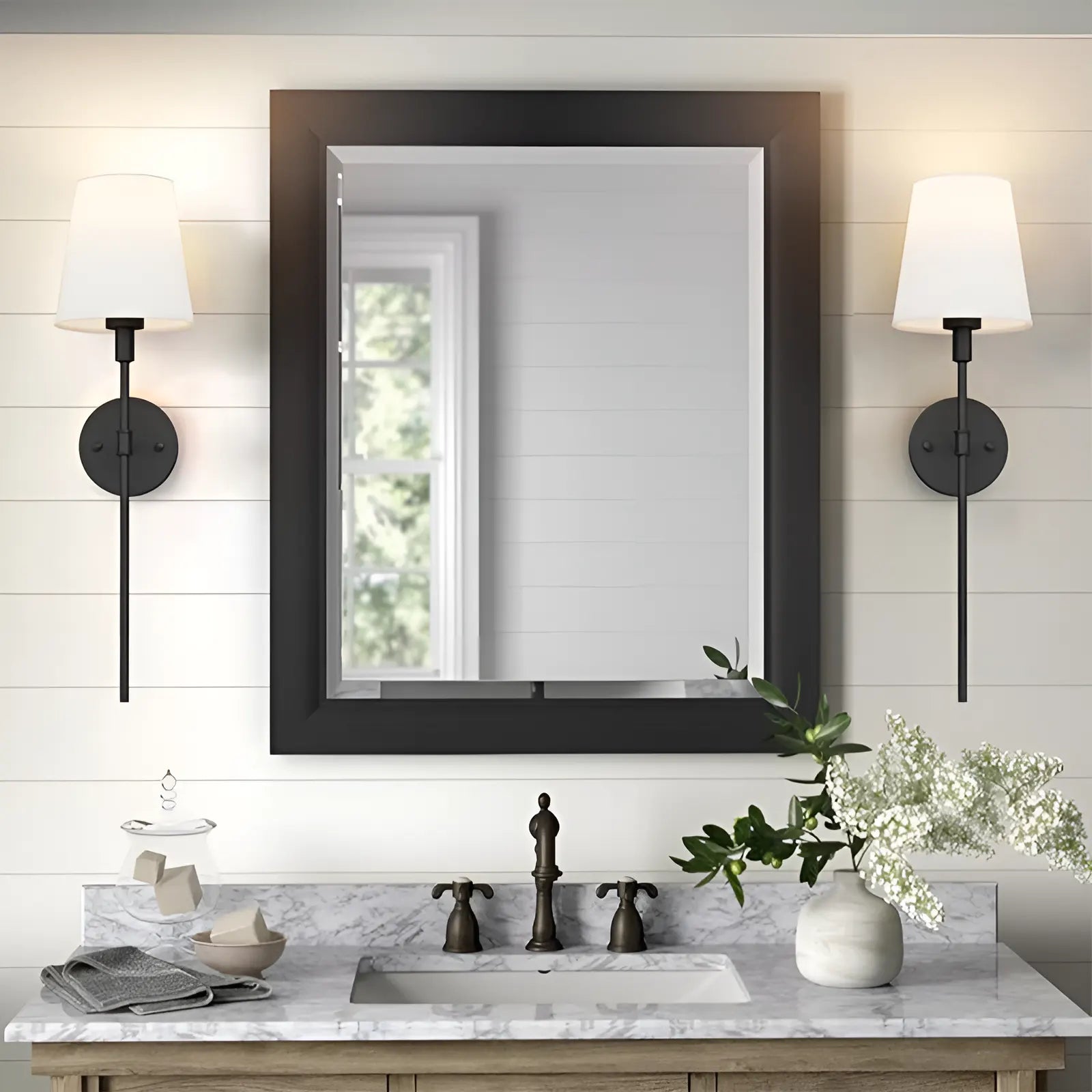 Lampes Murales Minimalistes Modernes, Style Nordique - Lot de 2 Pièces - Luminenza - Noir