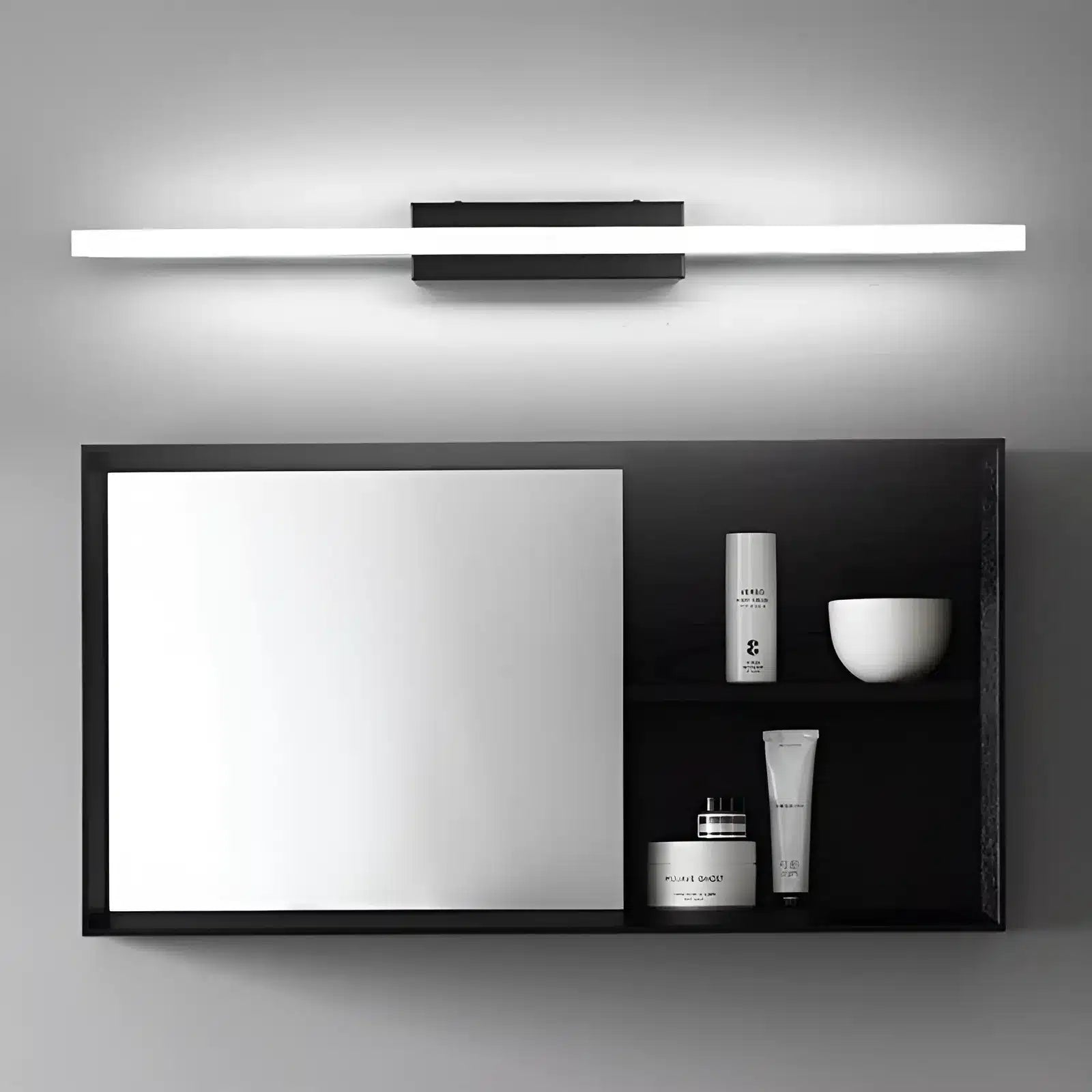 Lumière de Miroir en Acier Inoxydable Moderne pour Salle de Bain - Luminenza - Argent