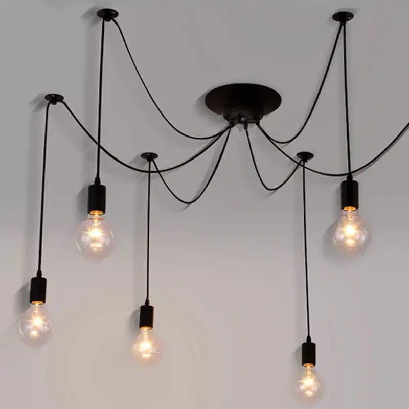 Plafonnier Araignée Réglable Style Loft Moderne - Luminenza - Noir