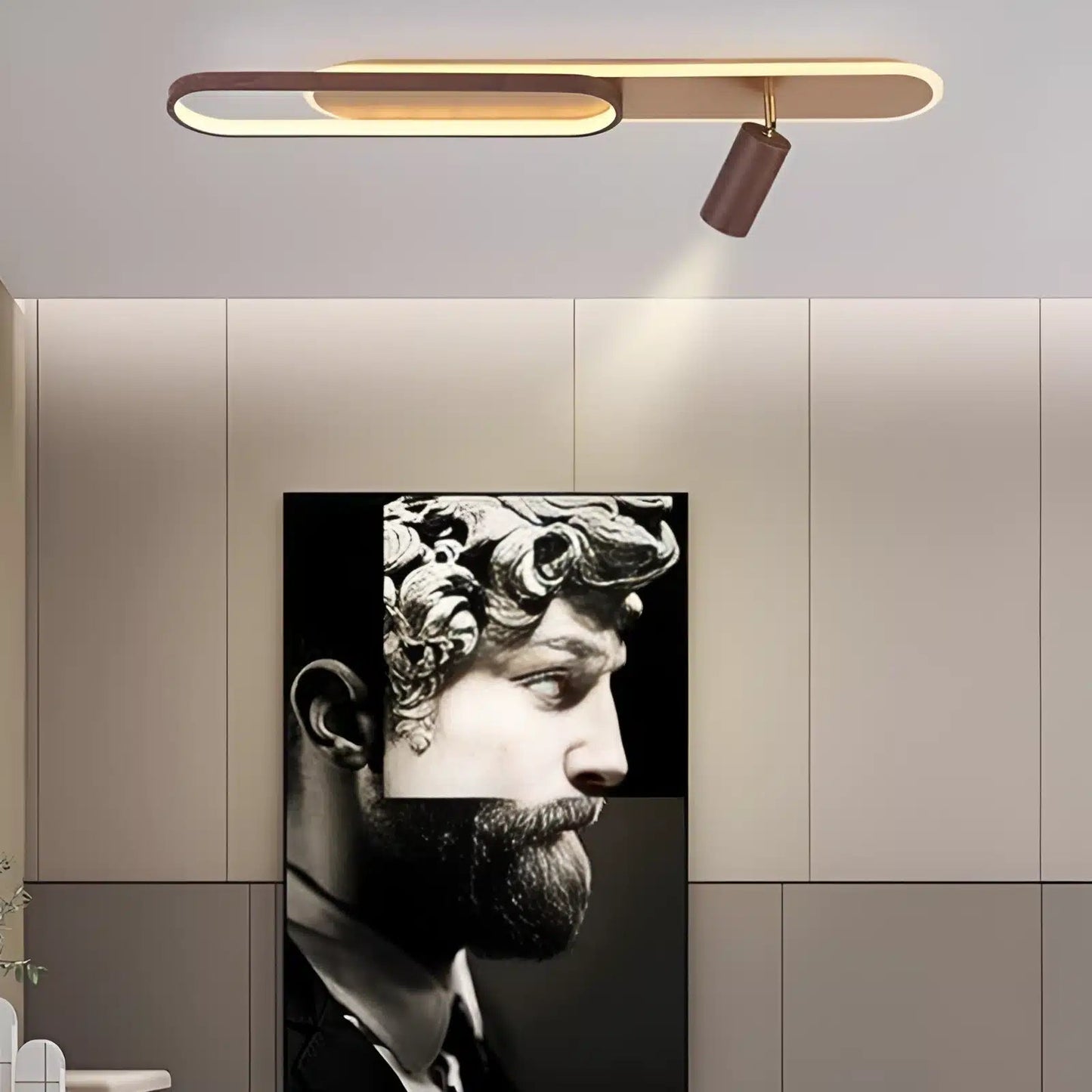 Plafonnier LED au Design Moderne 1 ampoule en plusieurs tailles pour Salon - Luminenza - Blanc