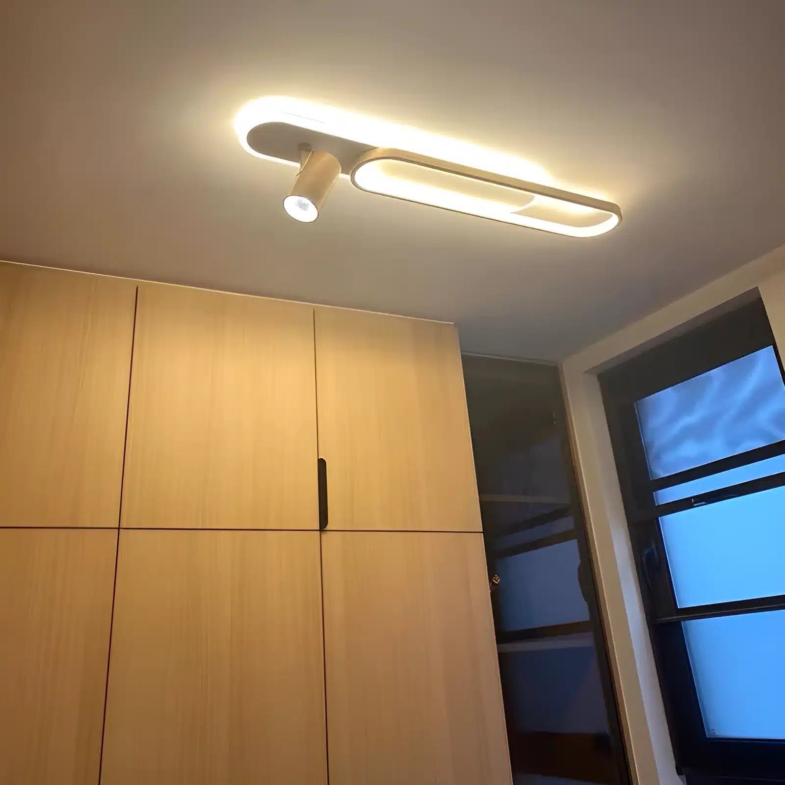 Plafonnier LED au Design Moderne 1 ampoule en plusieurs tailles pour Salon - Luminenza - Blanc