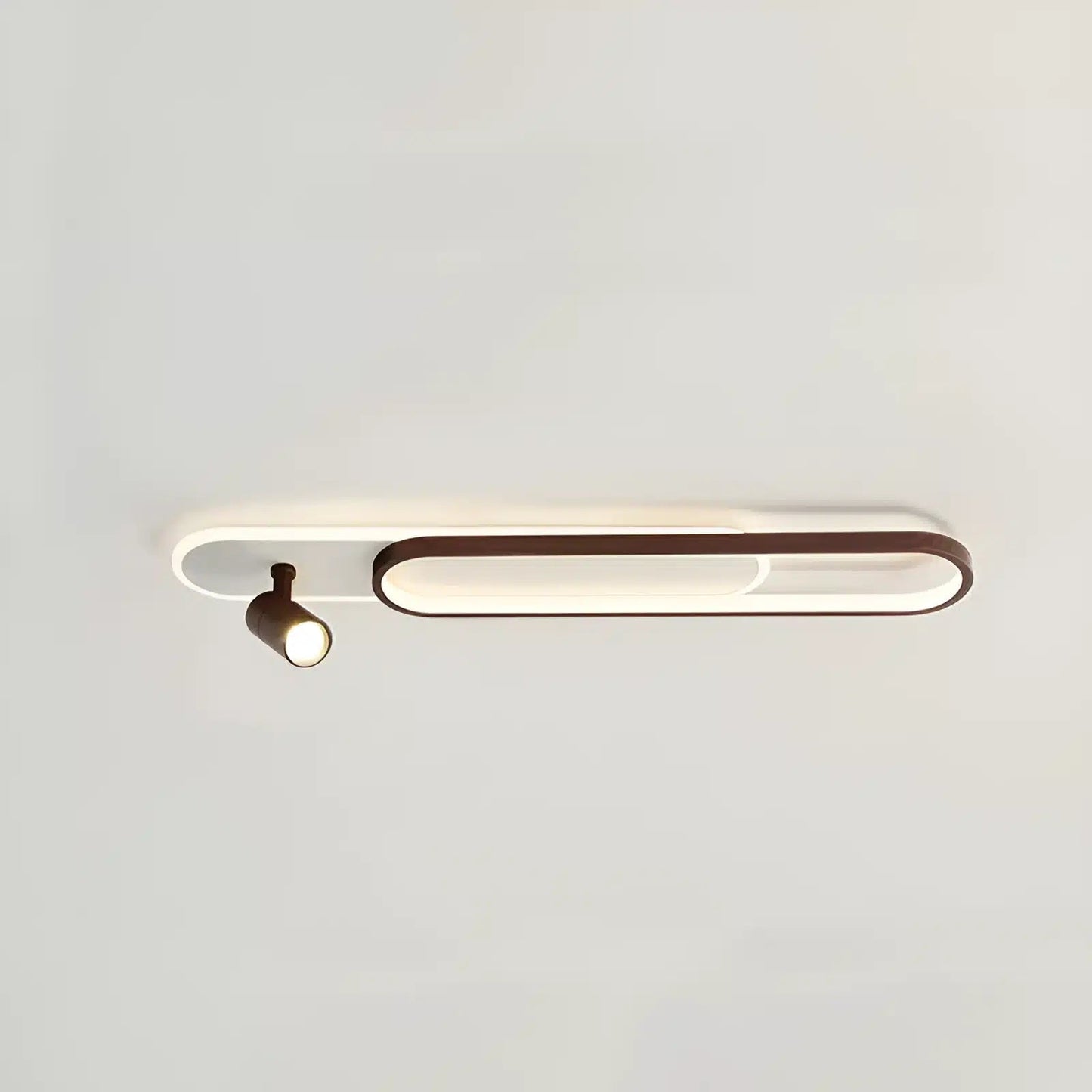 Plafonnier LED au Design Moderne 1 ampoule en plusieurs tailles pour Salon - Luminenza - Bois de noyer