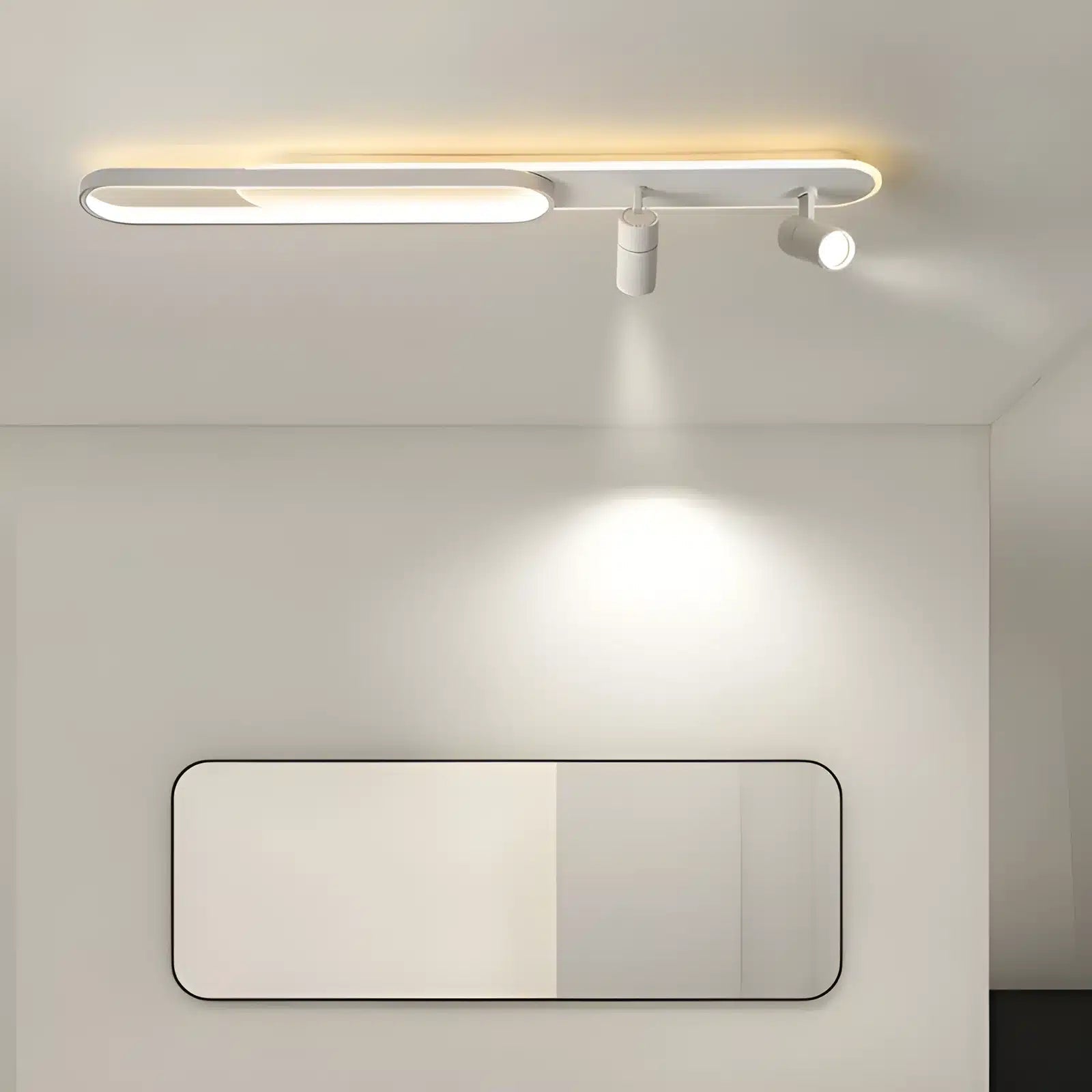 Plafonnier LED au Design Moderne 2 ampoules en plusieurs tailles pour Salon - Luminenza - Blanc