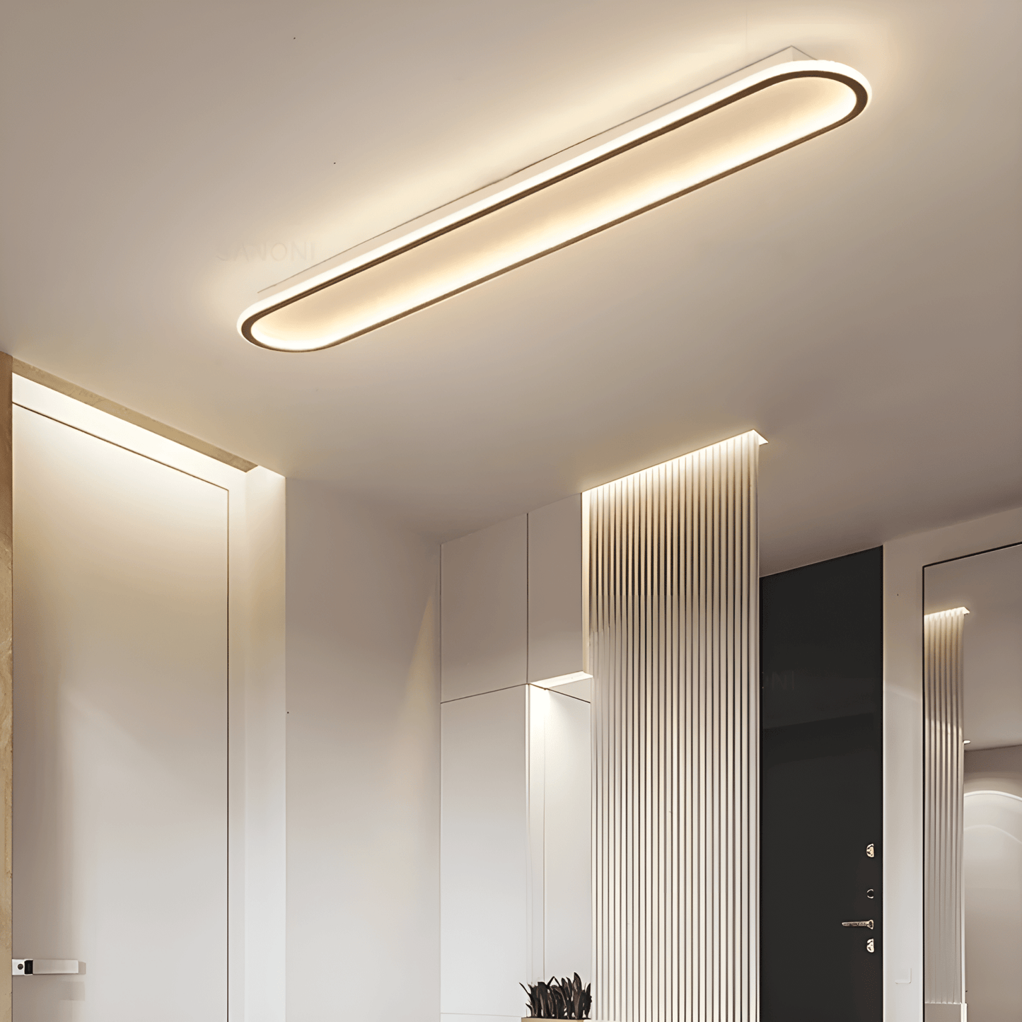 Plafonnier LED au design moderne doré et noir avec des lumières variables - Luminenza - Noir