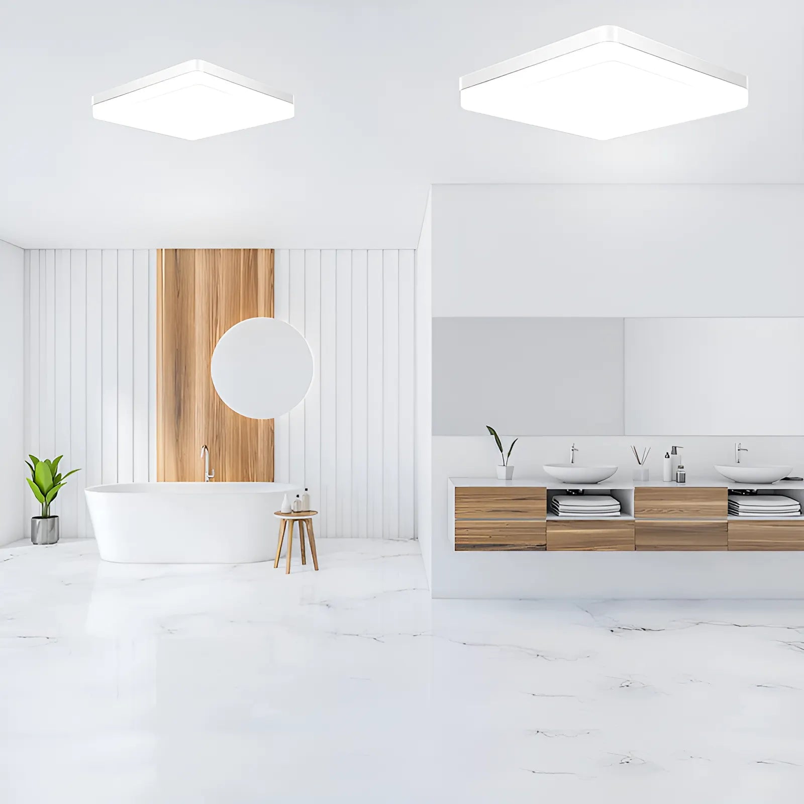 Plafonnier LED au Design Moderne, Éclairage d'Intérieur - Luminenza - Blanc