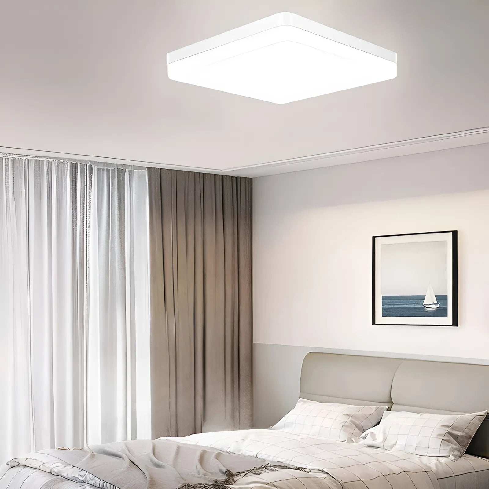 Plafonnier LED au Design Moderne, Éclairage d'Intérieur - Luminenza - Blanc