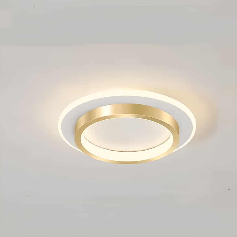 Plafonnier LED au design moderne en forme ronde pour un salon - Luminenza - Doré