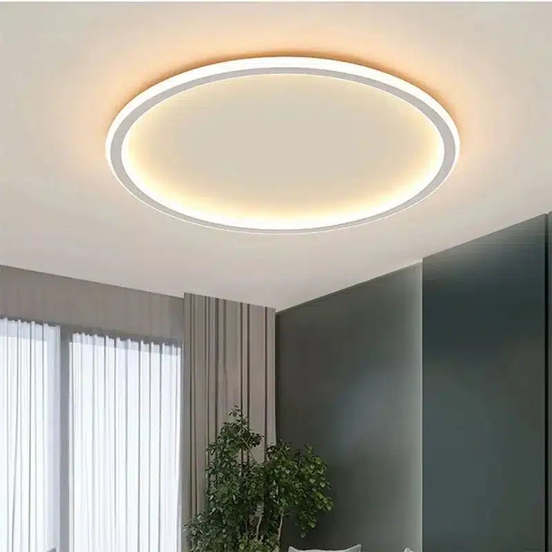 Plafonnier LED Circulaire en aluminium, fer et acrylique en différentes tailles - Luminenza - Blanc