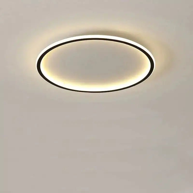 Plafonnier LED Circulaire en aluminium, fer et acrylique en différentes tailles - Luminenza - Noir