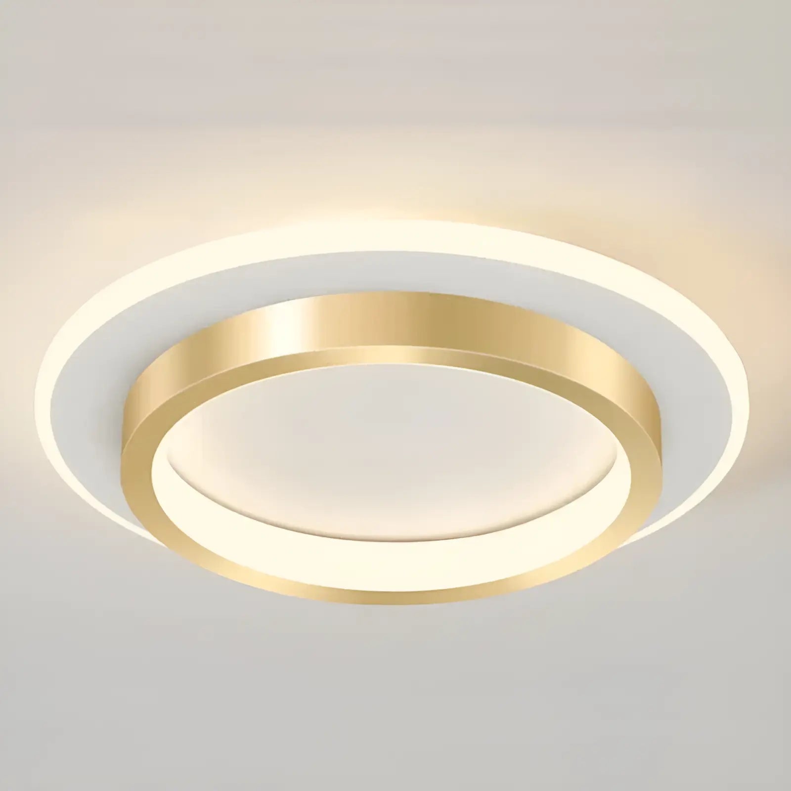 Plafonnier LED couronne de lumière pour salon - Luminenza - Doré