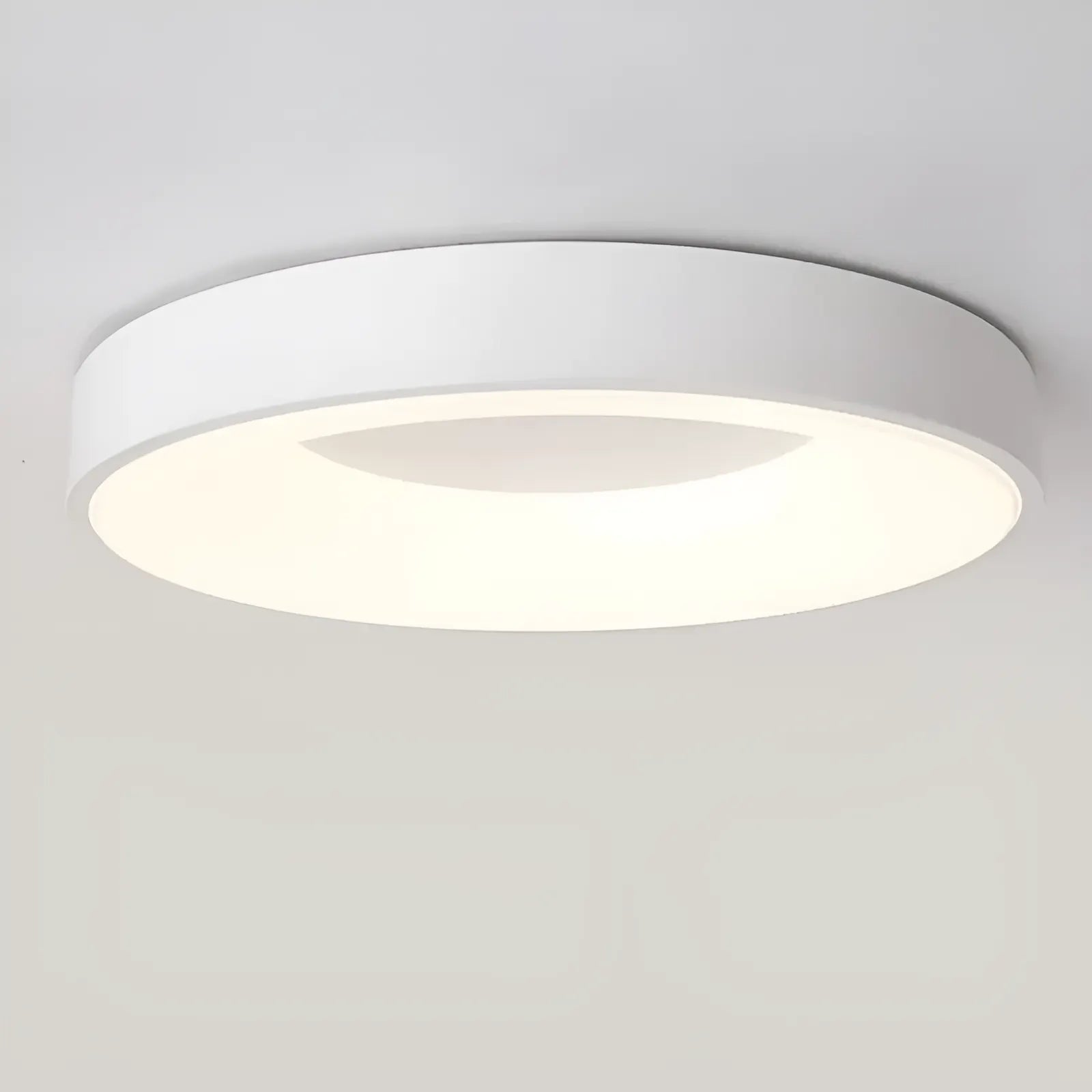 Plafonnier LED en forme d'anneau pour salon - Luminenza - Blanc