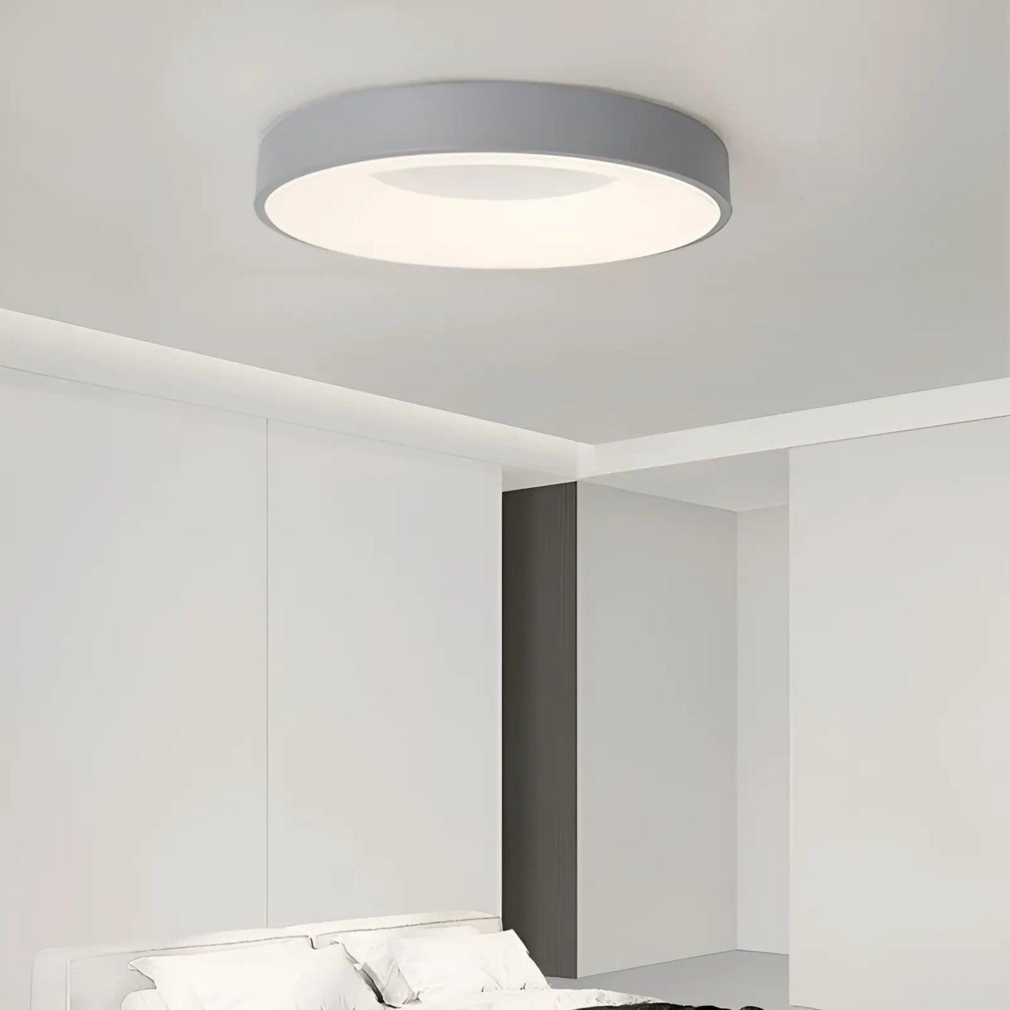 Plafonnier LED en forme d'anneau pour salon - Luminenza - Blanc