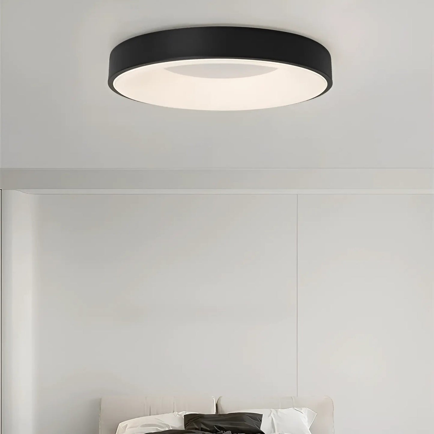 Plafonnier LED en forme d'anneau pour salon - Luminenza - Blanc