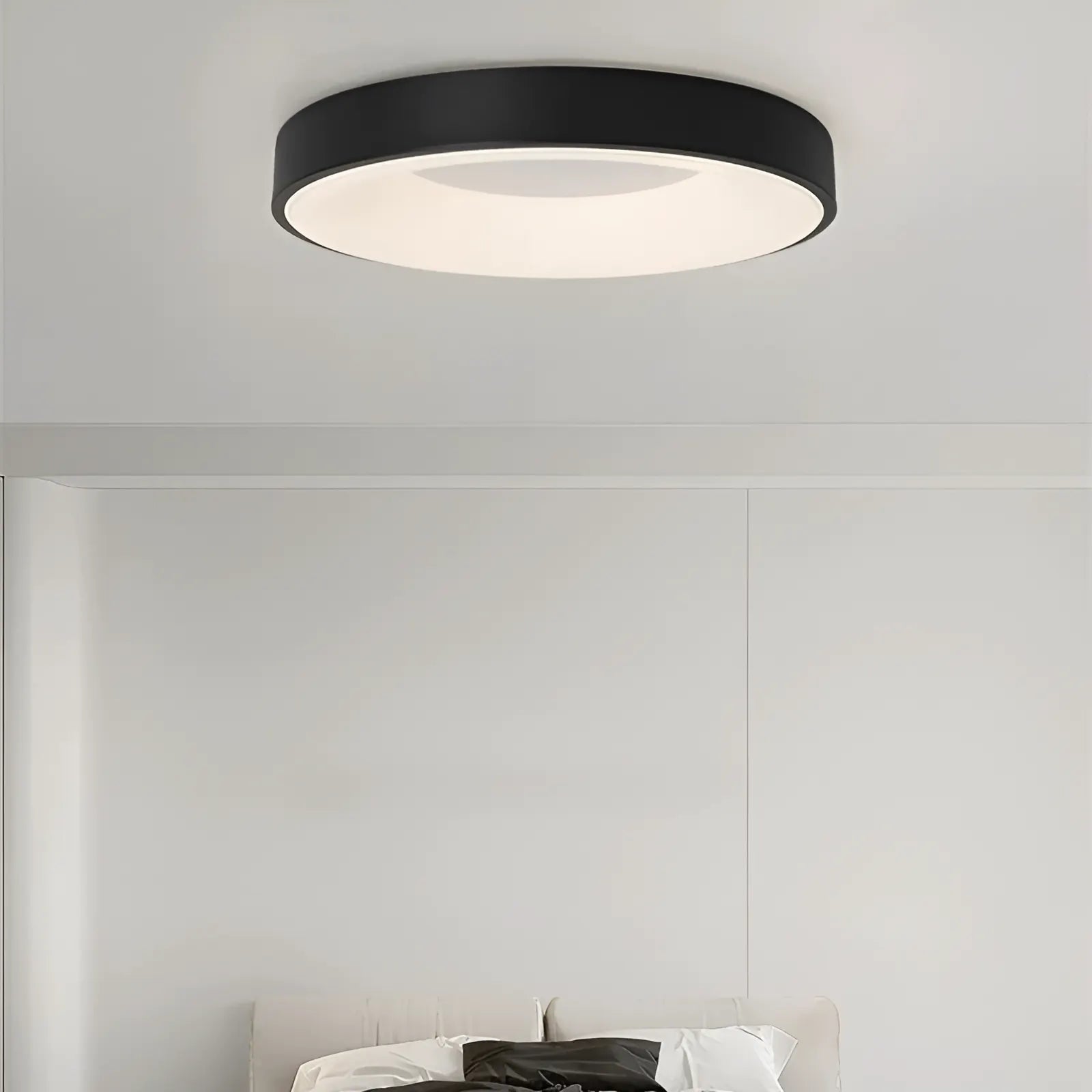 Plafonnier LED en forme d'anneau pour salon - Luminenza - Blanc