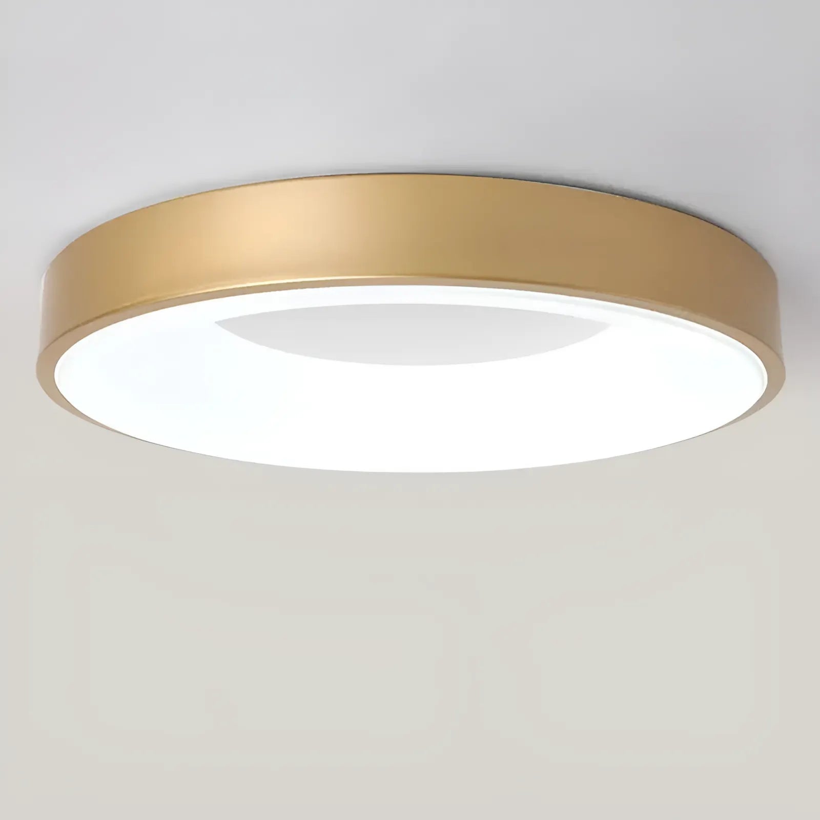 Plafonnier LED en forme d'anneau pour salon - Luminenza - Doré