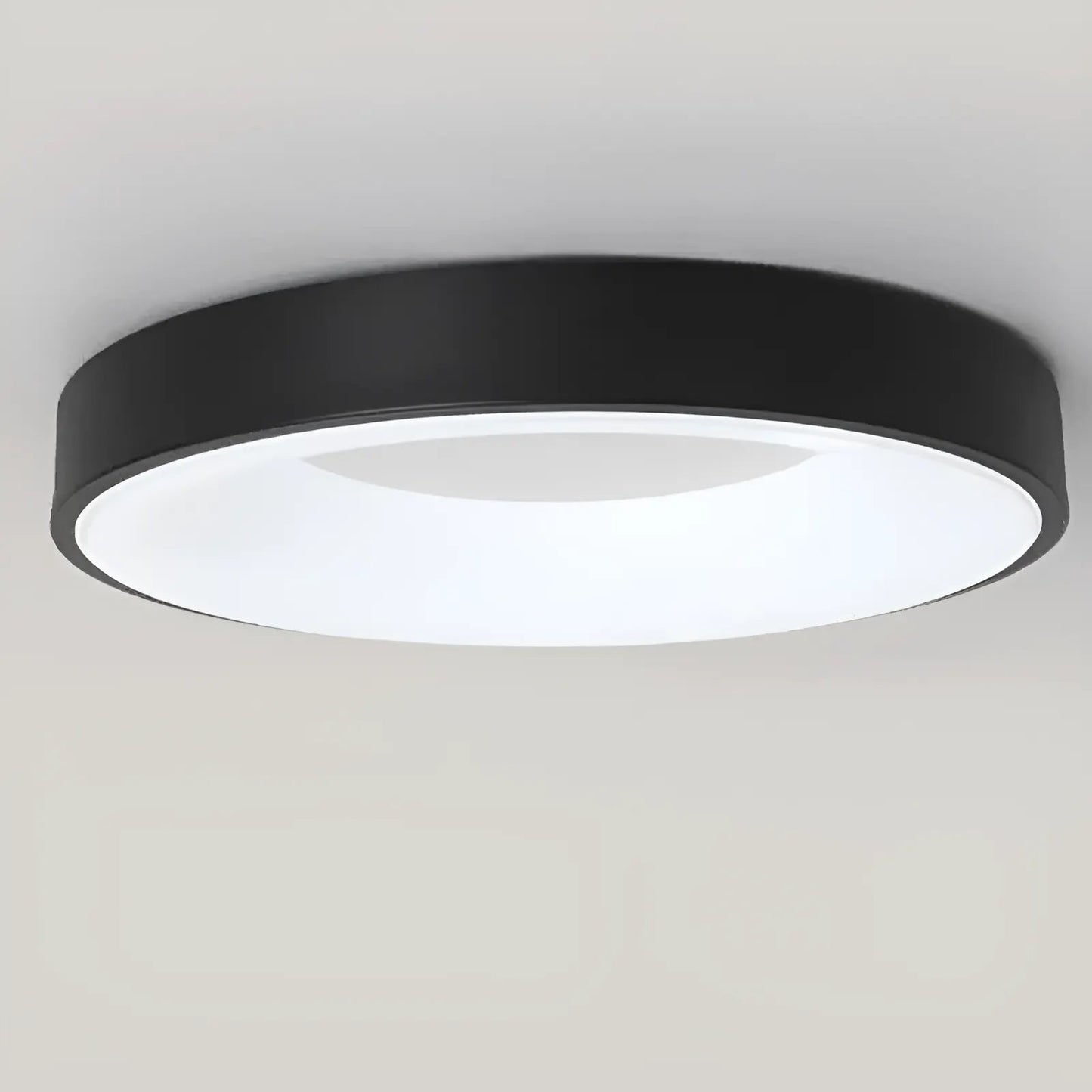Plafonnier LED en forme d'anneau pour salon - Luminenza - Noir
