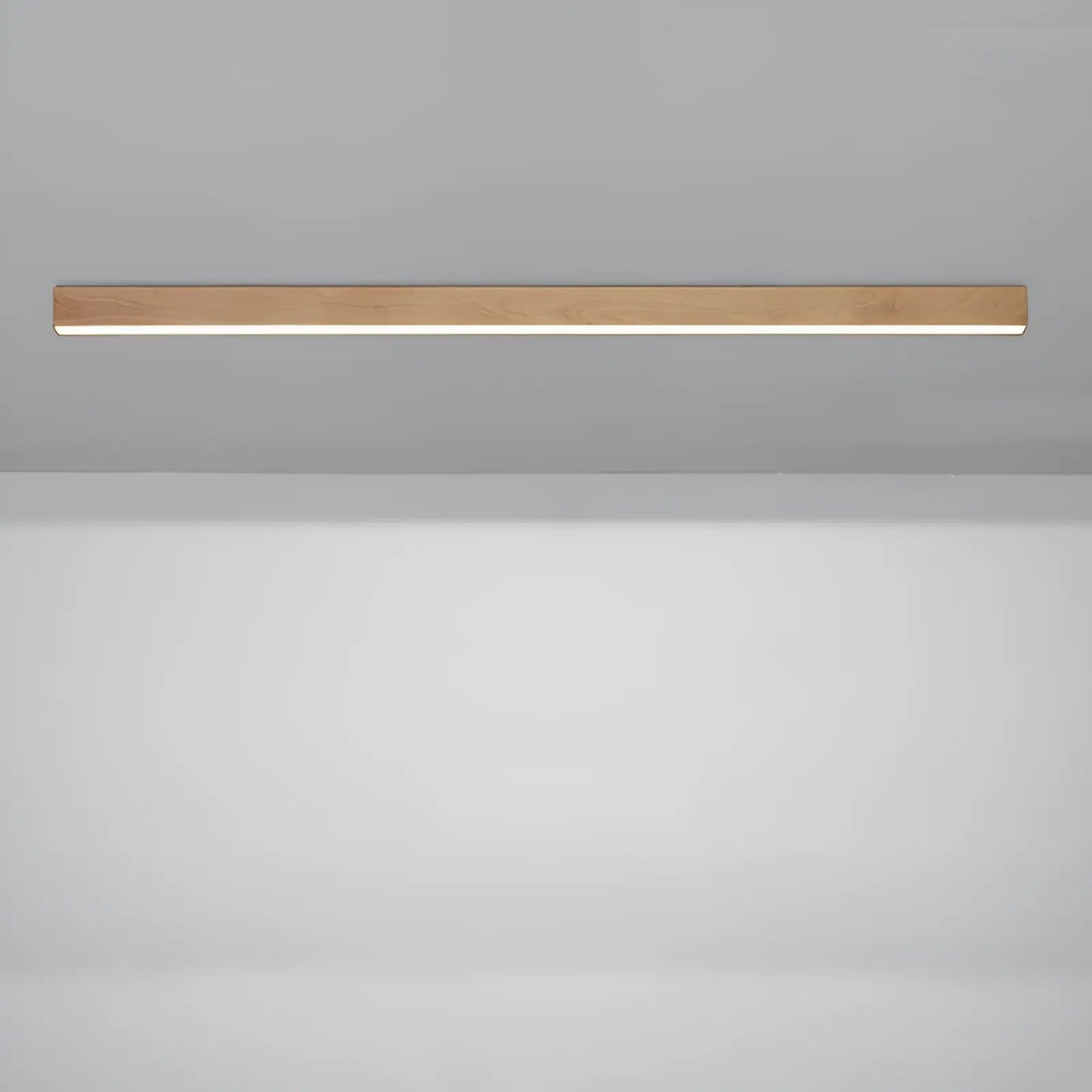 Plafonnier LED en forme de bande lumineuse pour salon - Luminenza - Bois