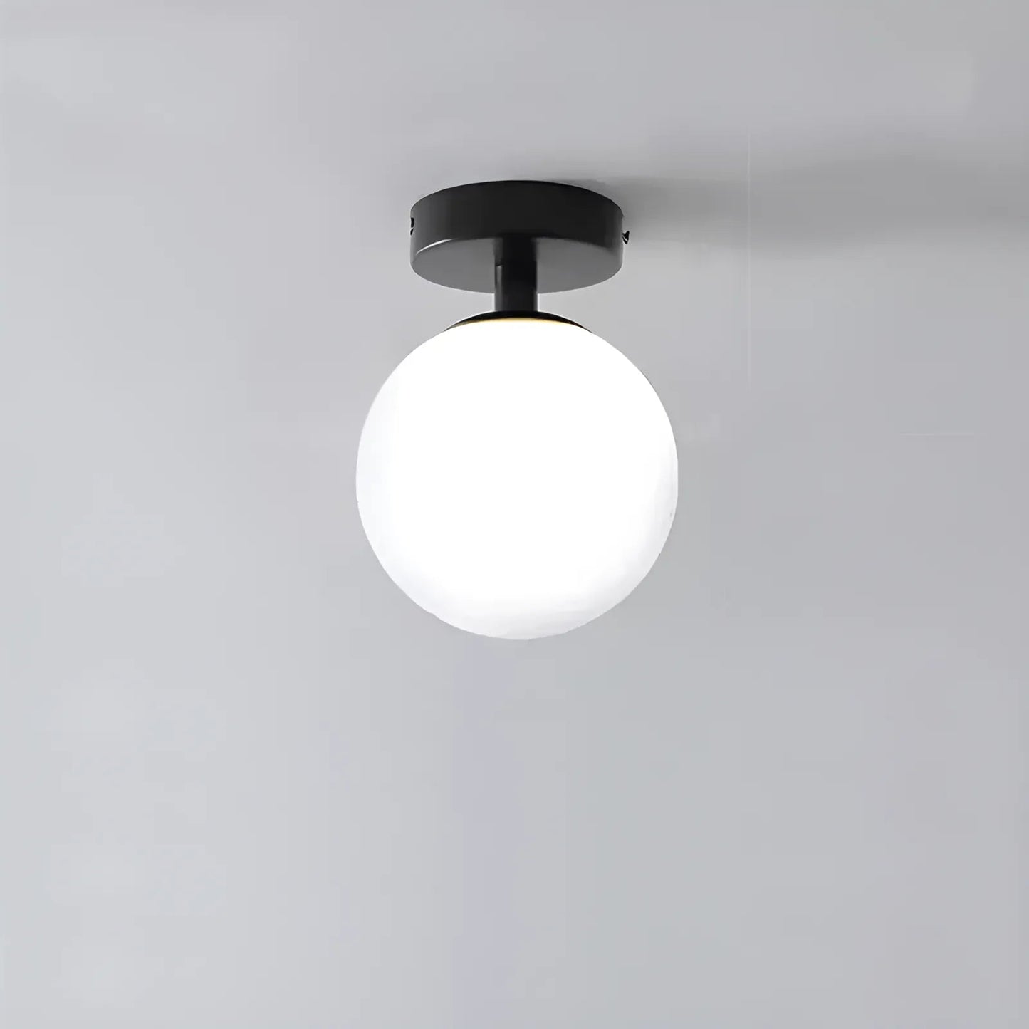 Plafonnier LED en forme de boule lumineuse pour salon - Luminenza - Blanc