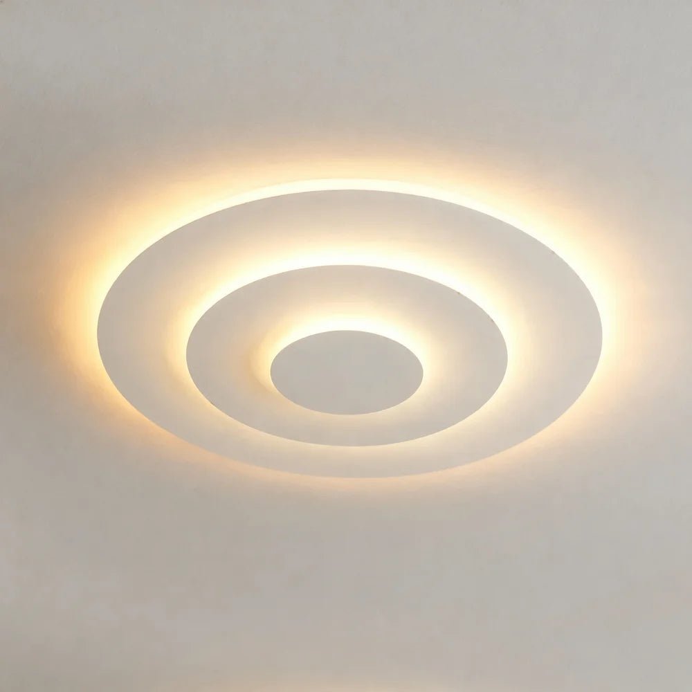 Plafonnier LED en forme de série d'éclats asymétriques pour chambre - Luminenza - Blanc
