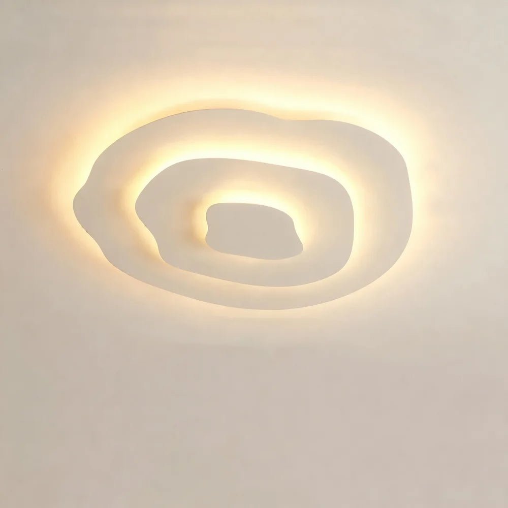 Plafonnier LED en forme de série d'éclats asymétriques pour chambre - Luminenza - Blanc