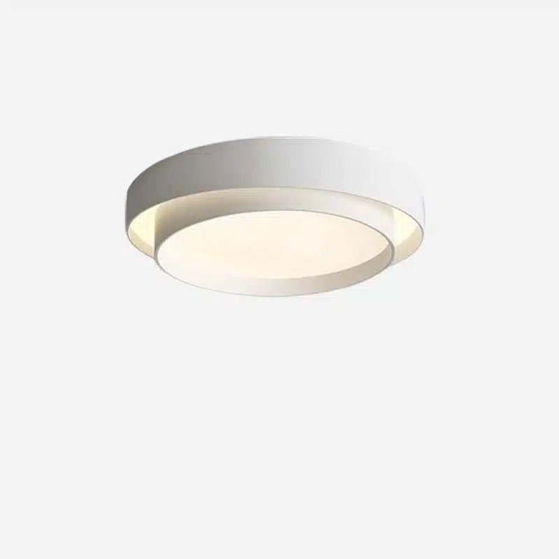 Plafonnier LED forme ronde simple et ultra fin au design moderne pour salon - Luminenza - Blanc
