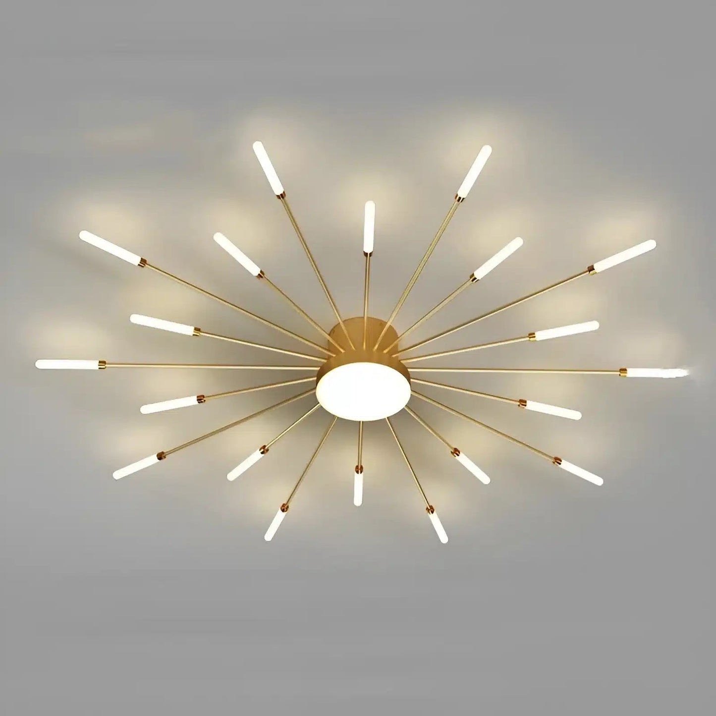 Plafonnier LED Moderne Effet Feux d'Artifice pour Salon - Luminenza - Doré