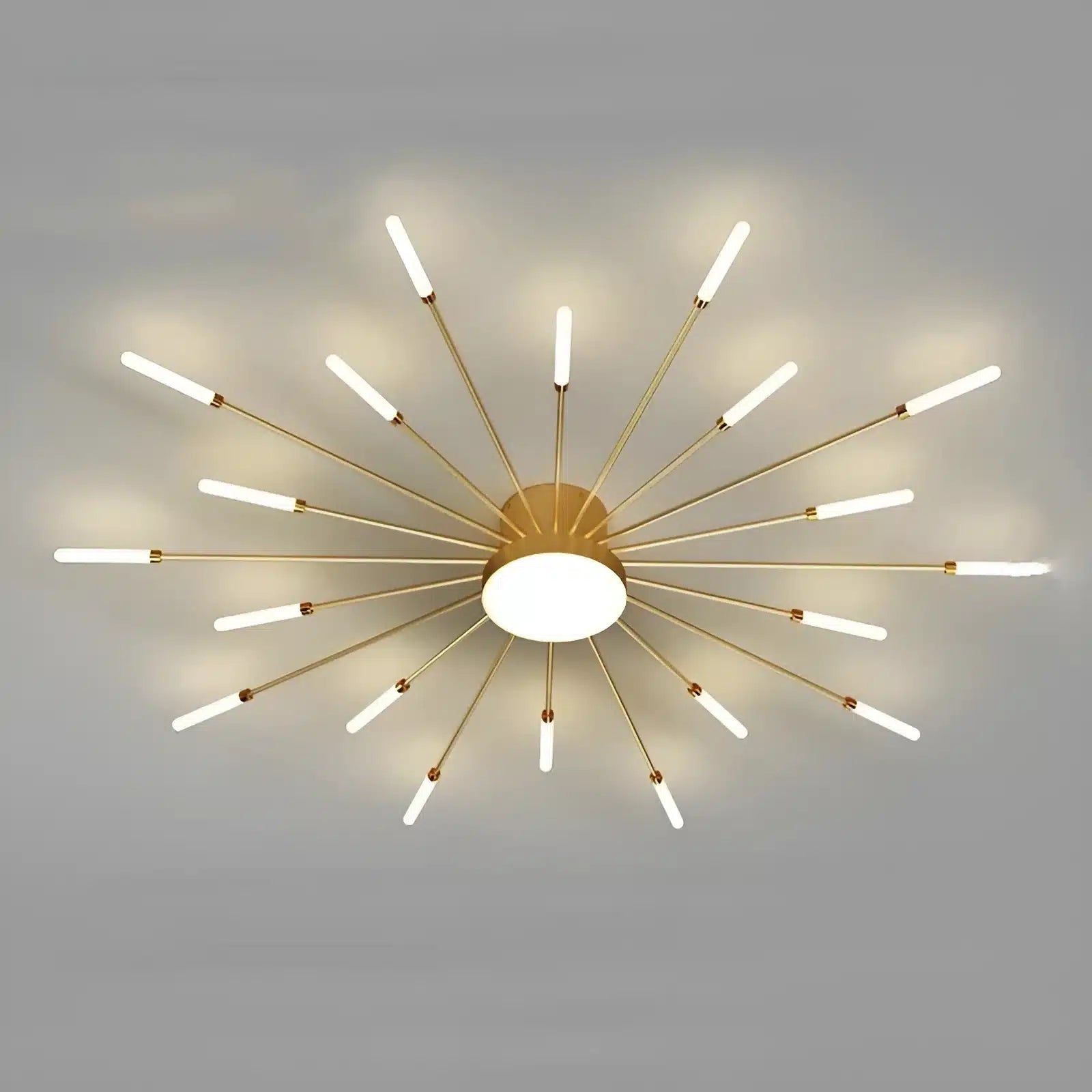 Plafonnier LED Moderne Effet Feux d'Artifice pour Salon - Luminenza - Doré