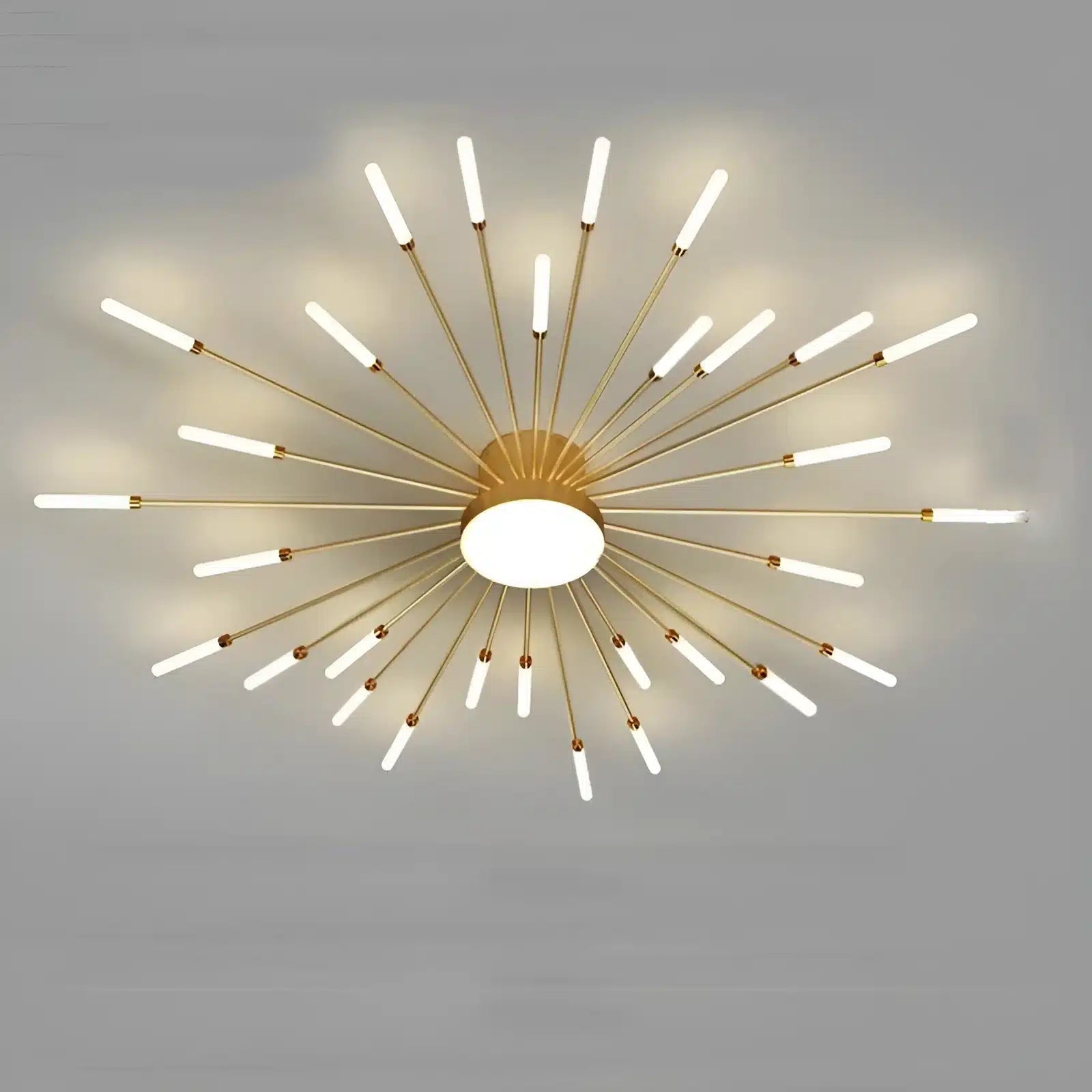 Plafonnier LED Moderne Effet Feux d'Artifice pour Salon - Luminenza - Doré