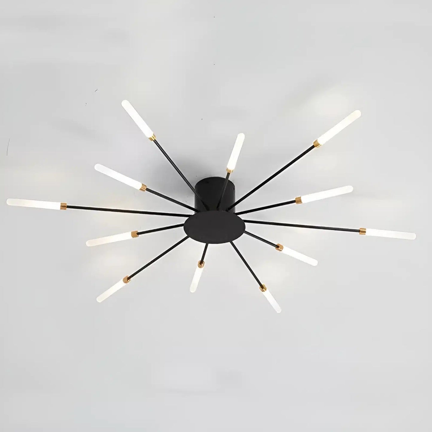 Plafonnier LED Moderne Effet Feux d'Artifice pour Salon - Luminenza - Noir