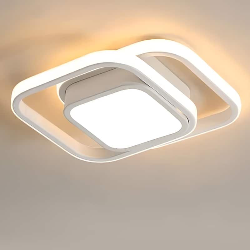 Plafonnier LED Moderne en forme de cadre pour salon - Luminenza - Blanc
